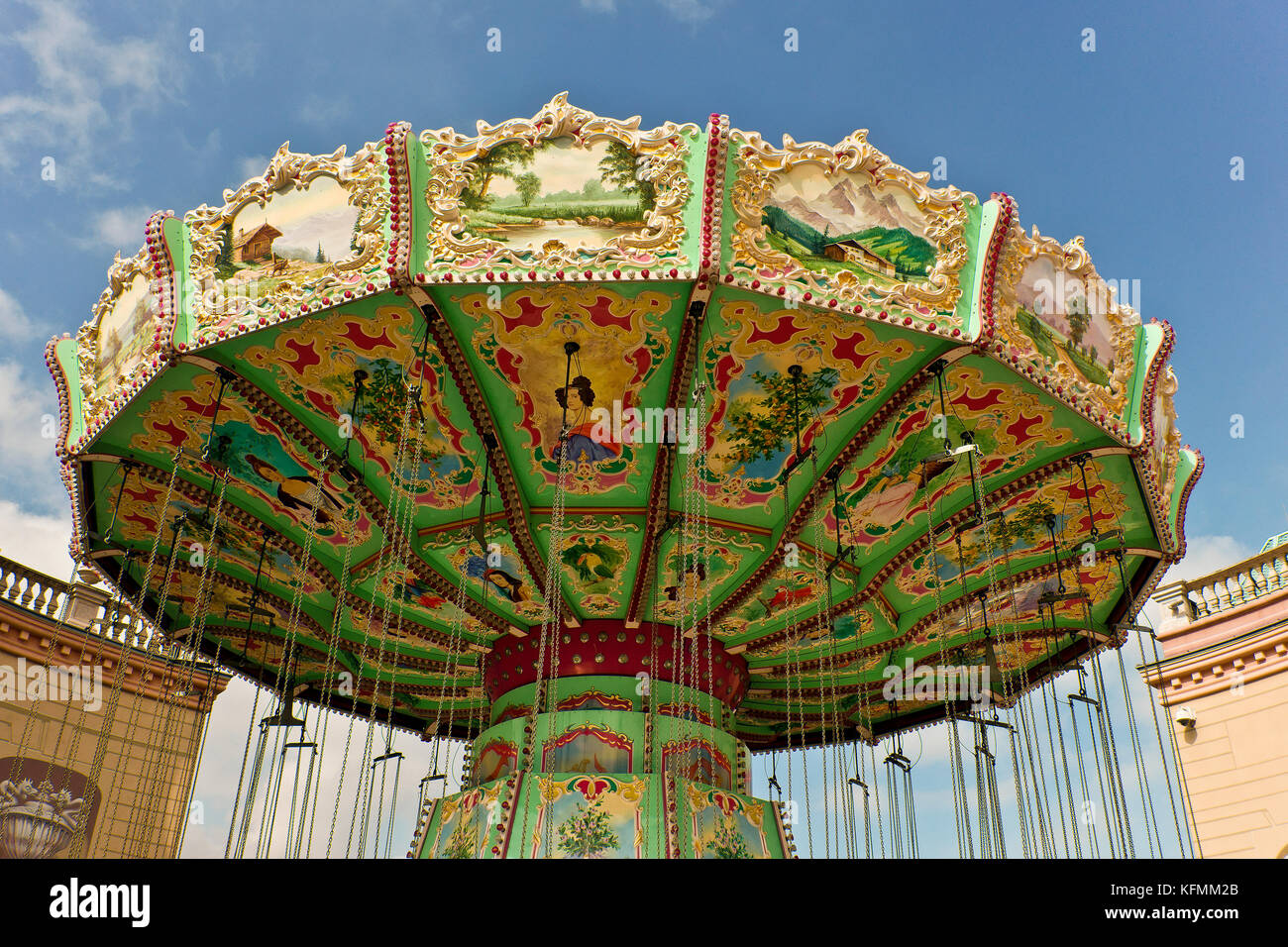 Prater Fairground Vienna Chain Swing Ride Ferris Wheel