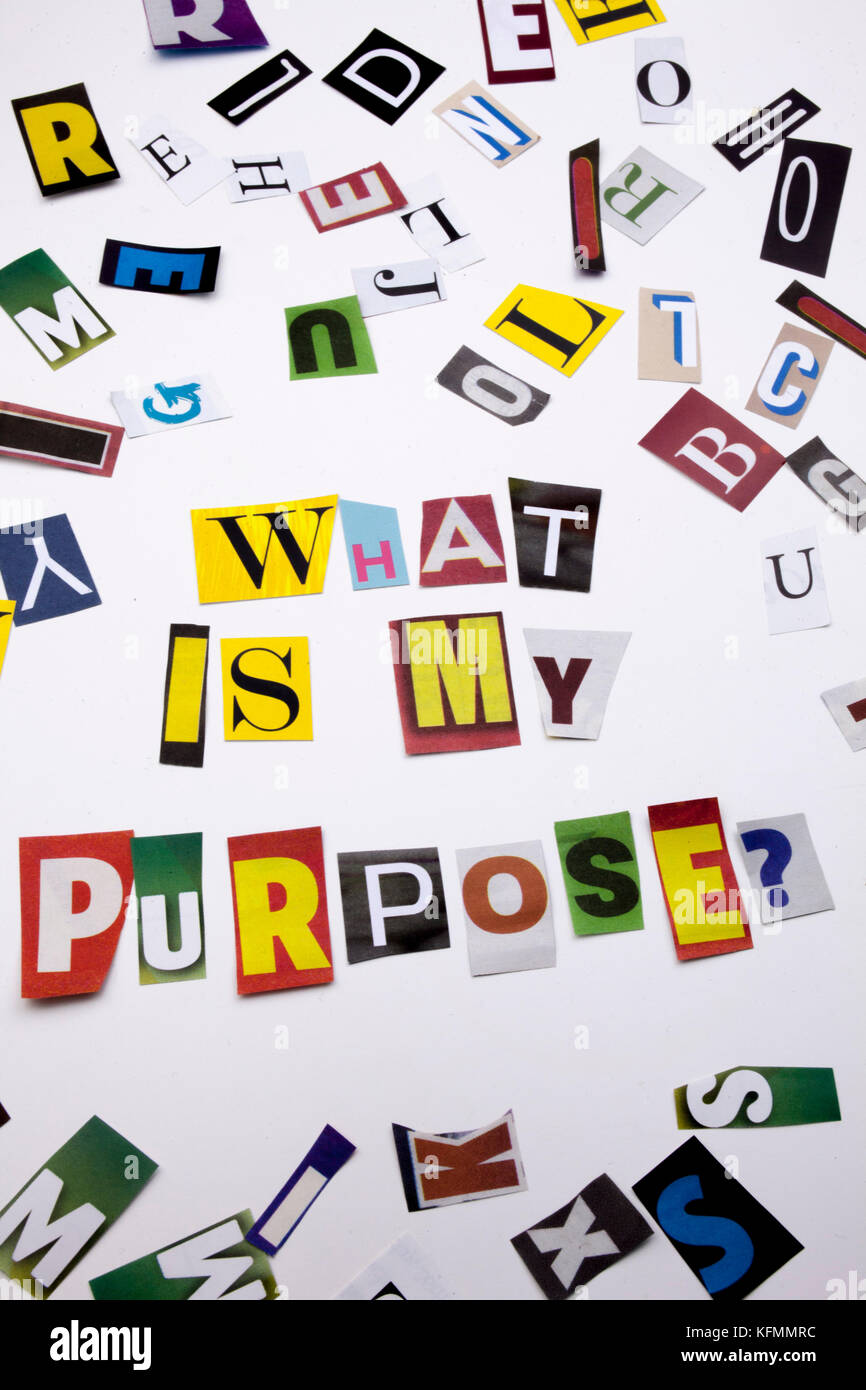 A Word Writing Text Showing Concept Of What Is My Purpose Made Of