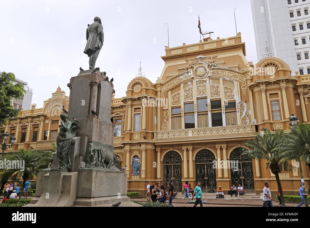 Edificio Correos (Post Office), Plaza Juan Rafael Mora, Calle 2, San José, San José province, Central Highlands, Costa Rica, Central America Stock Photo