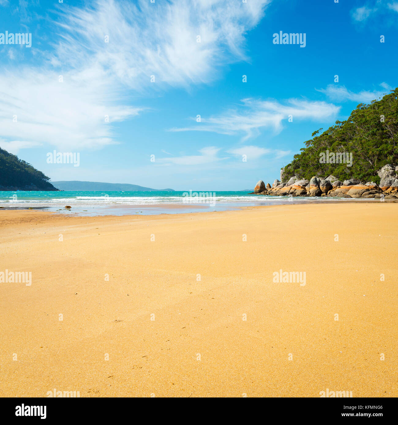 Sealers Cove beach at low tide in Wilsons Promontory National Park