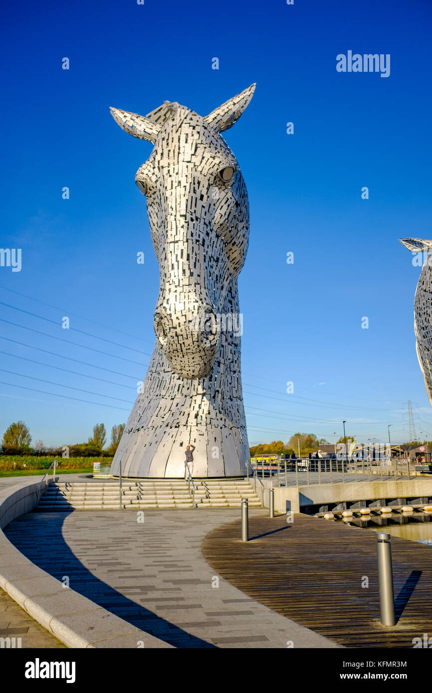 The Kelpies sculpture by Andy Scott helix park Falkirk, Scotland Stock Photo Alamy