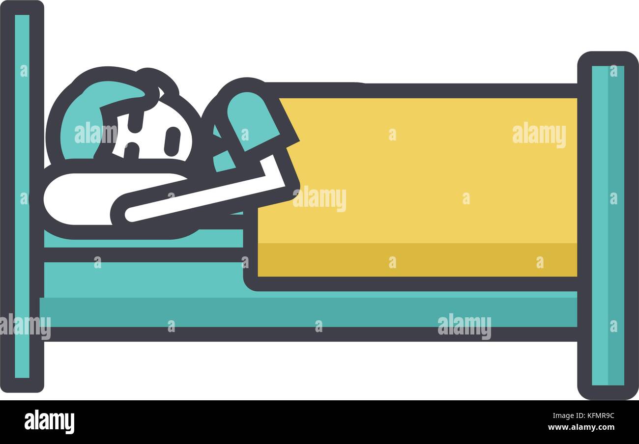 Sleeping in bed Stock Vector Image & Art - Alamy