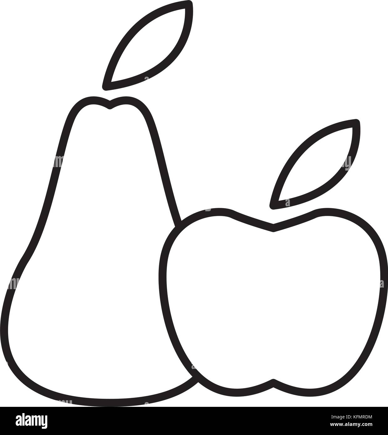 Apple and pear Stock Vector Image & Art Alamy