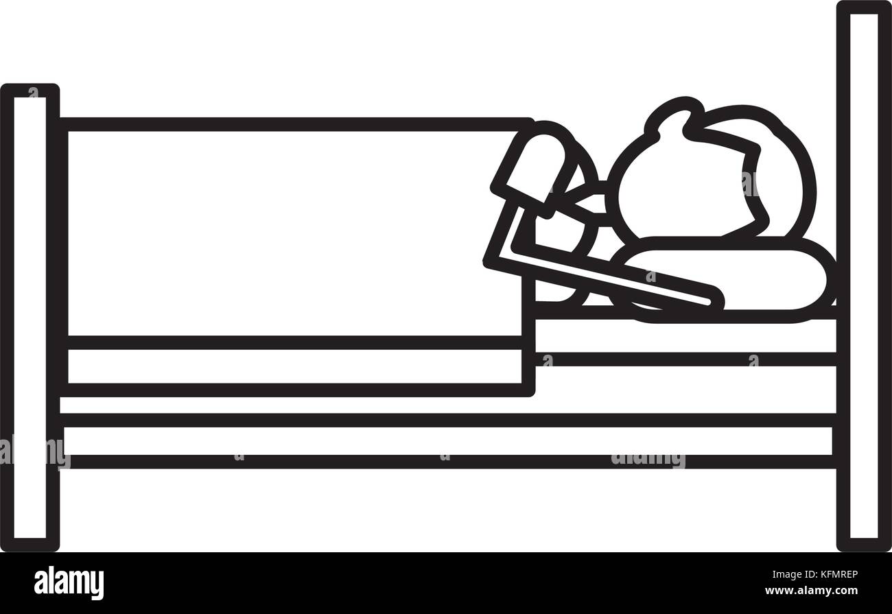 Sleeping in bed Stock Vector Image & Art - Alamy