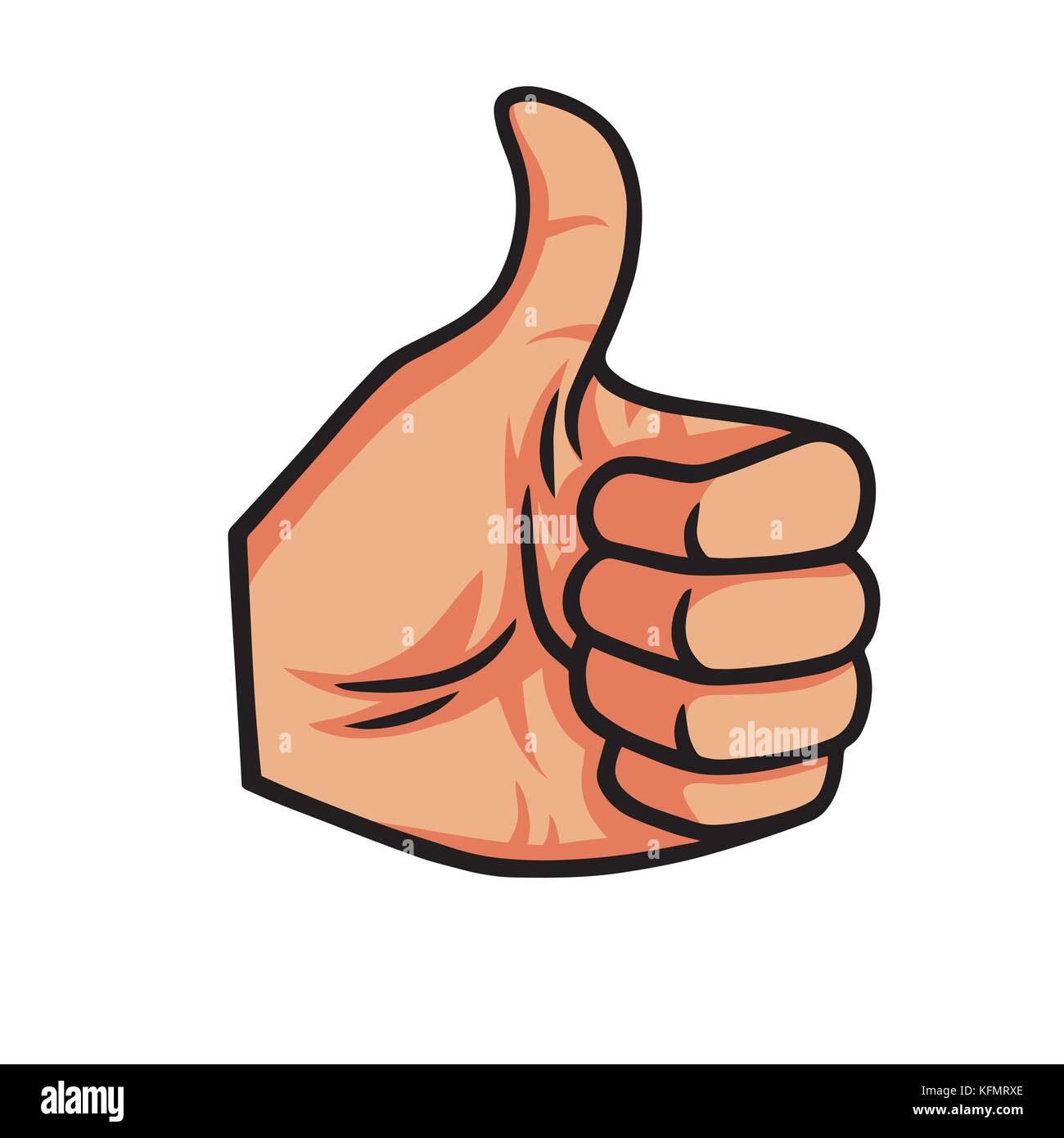 Thumb Up Vector Icon Illustration Stock Vector