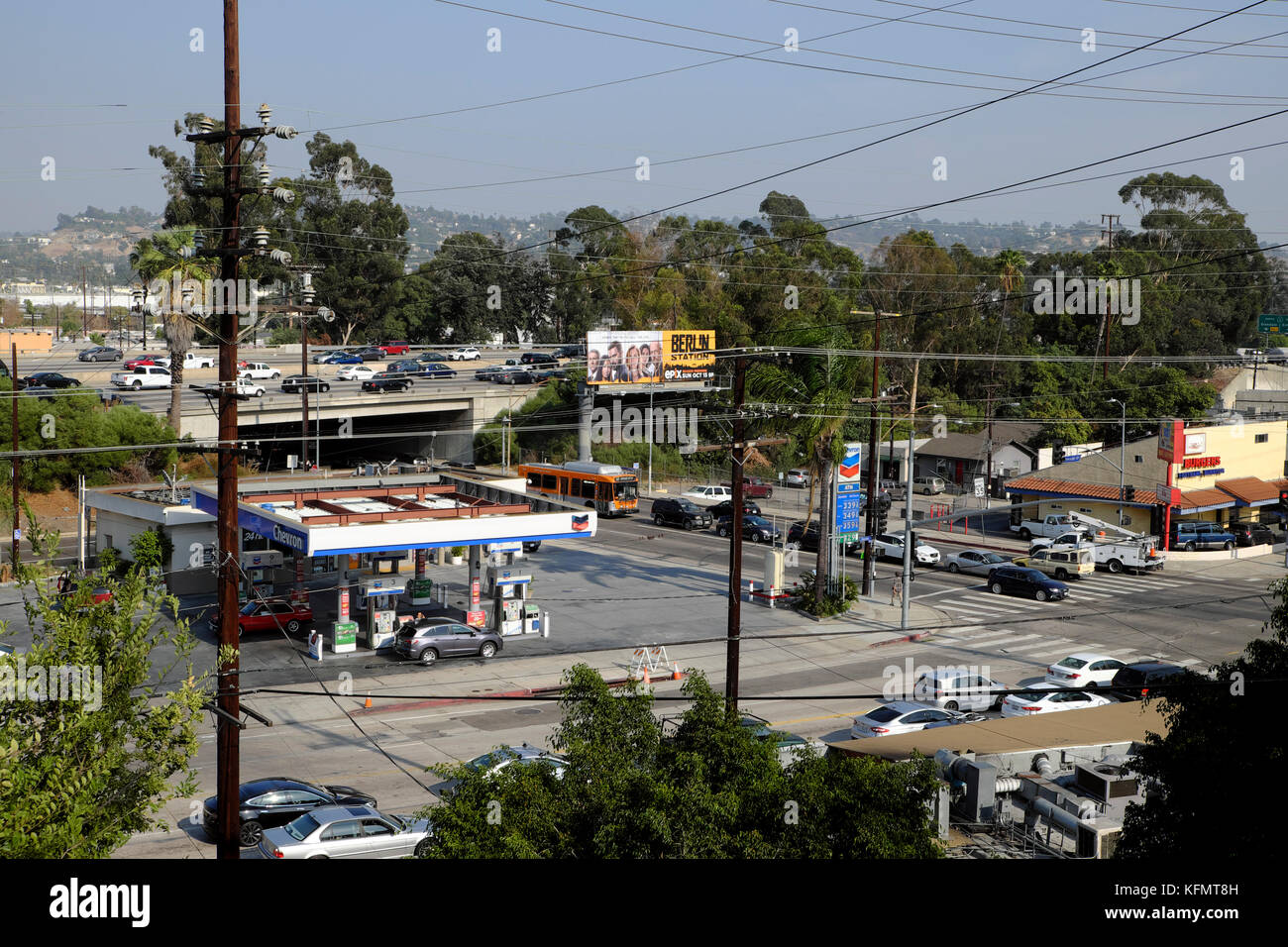 Cityscape near Frogtown above Riverside Drive and Golden State Freeway ...