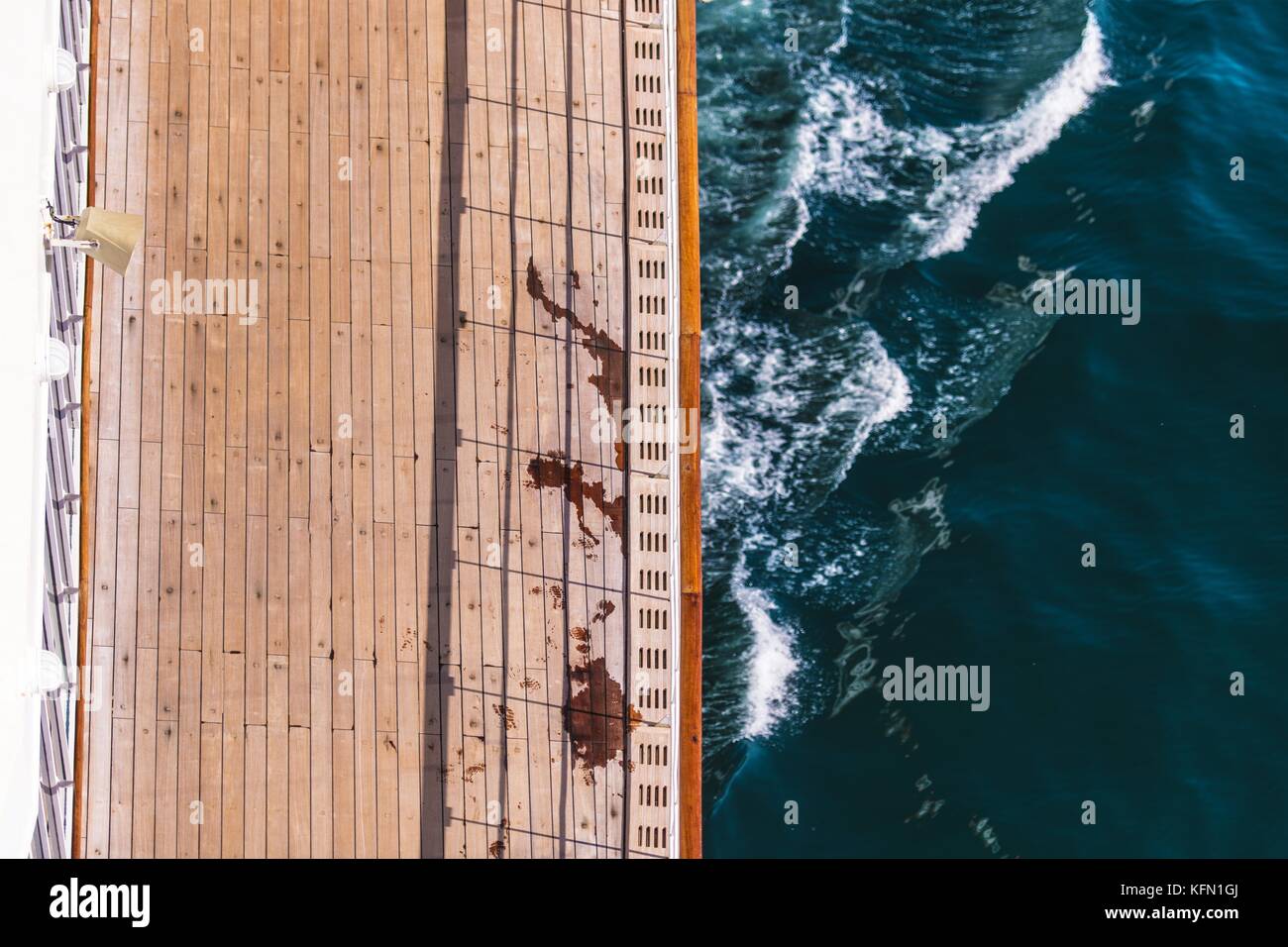 Cruise Ship Deck Concept. Sea Travel Maritime Transport Theme. Stock Photo