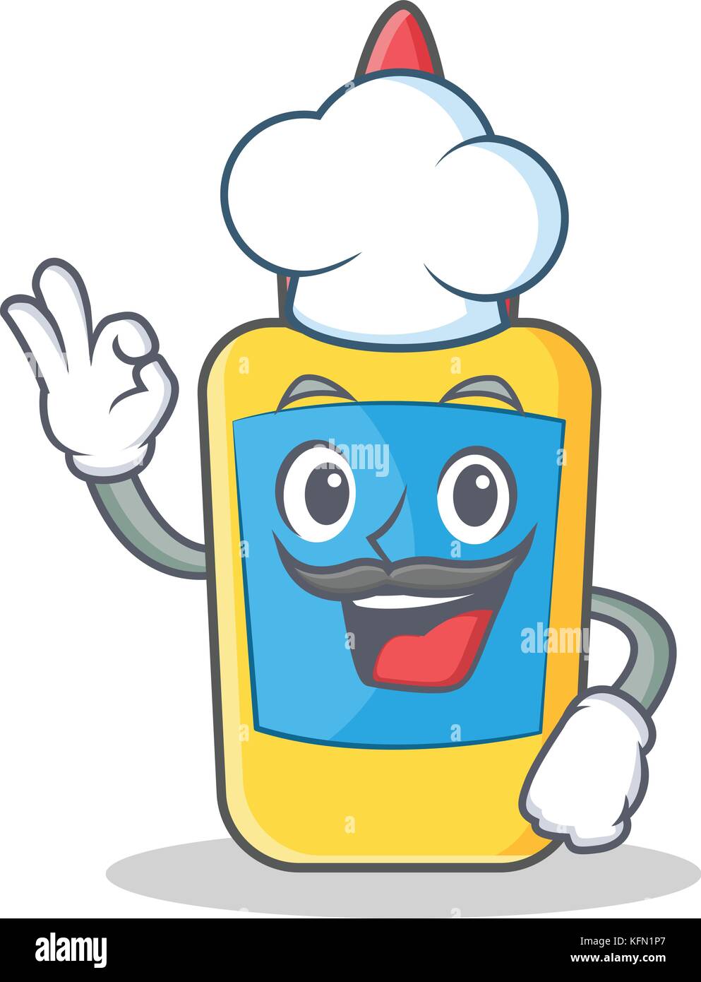 Chef glue bottle character cartoon Stock Vector Image & Art - Alamy