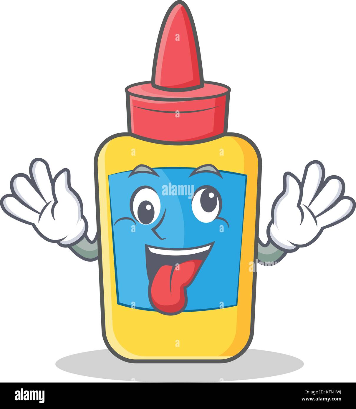 Crazy glue bottle character cartoon Stock Vector Image & Art - Alamy