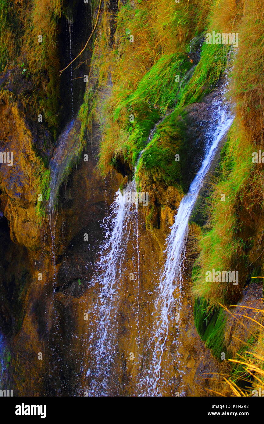Waterfalls in National Park Plitvice lakes, Croatia Stock Photo
