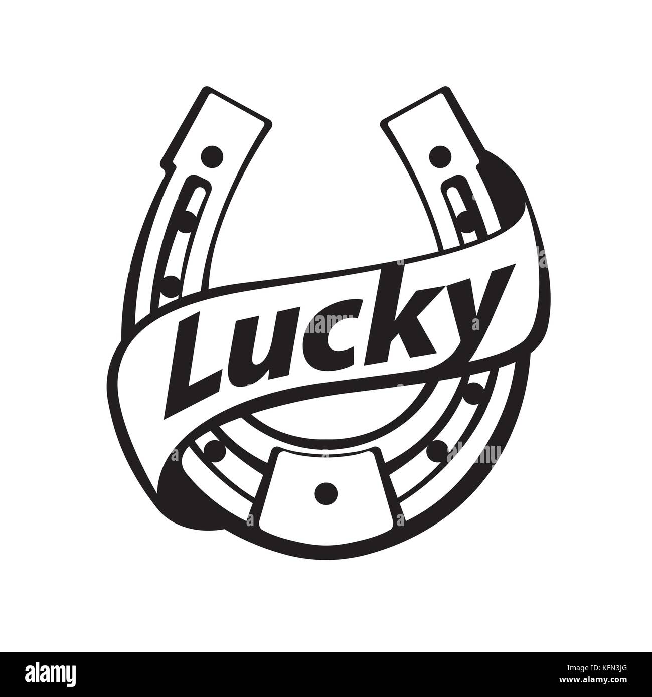 lucky - horseshoe design Stock Vector Image & Art - Alamy
