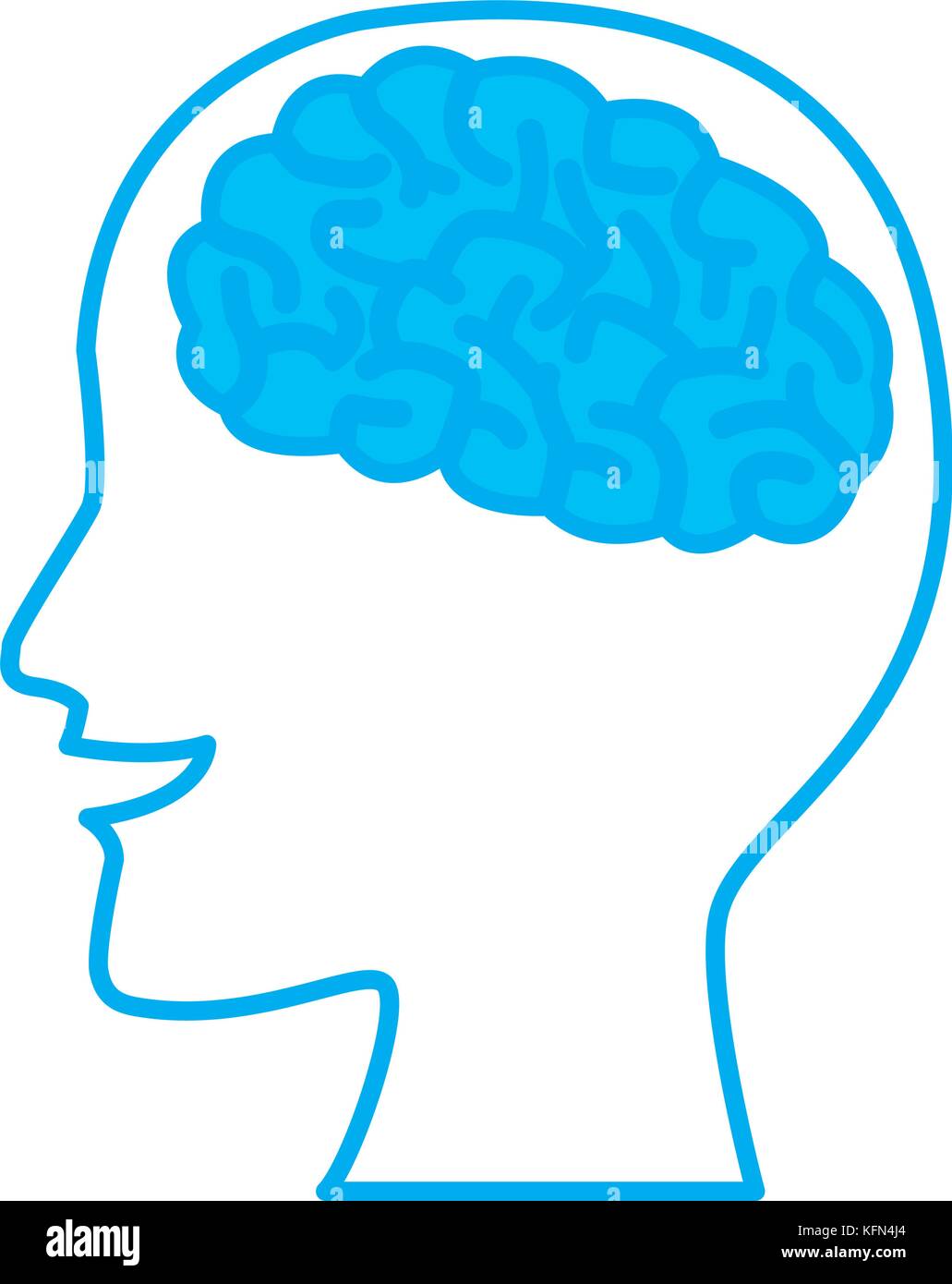Human brain head silhouette Stock Vector Image & Art - Alamy