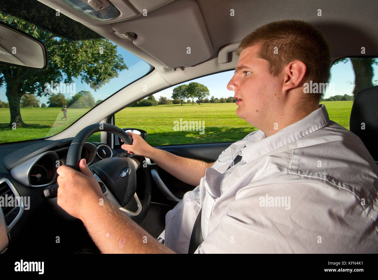 John Denver (white shirt) the first driver to benefit from the AA