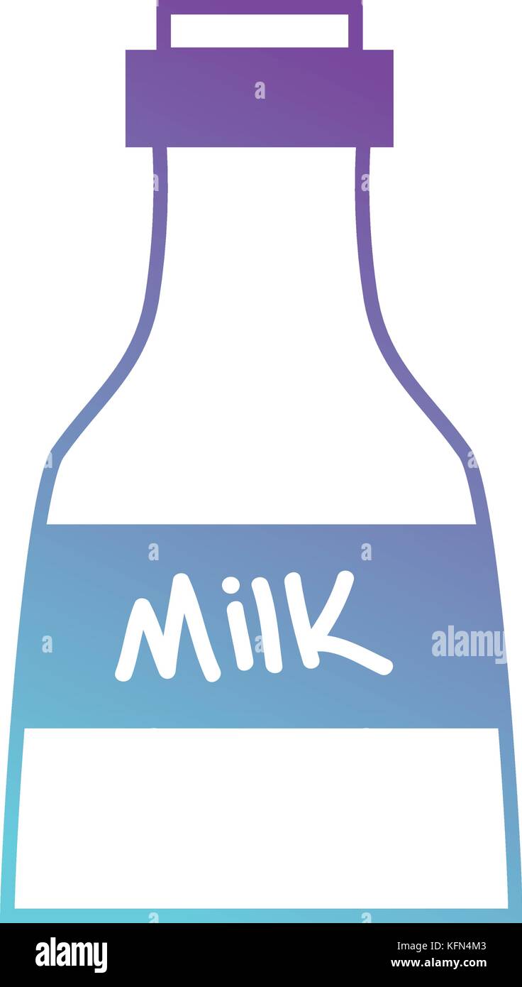 silhouette fresh milk bottle product nutrition Stock Vector Image & Art ...