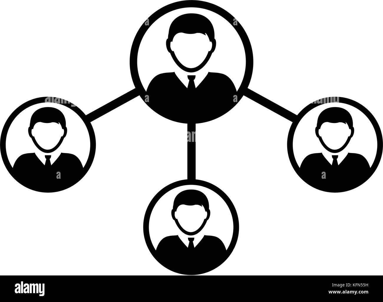 People Network Social Connection Icon Vector Male Person ...