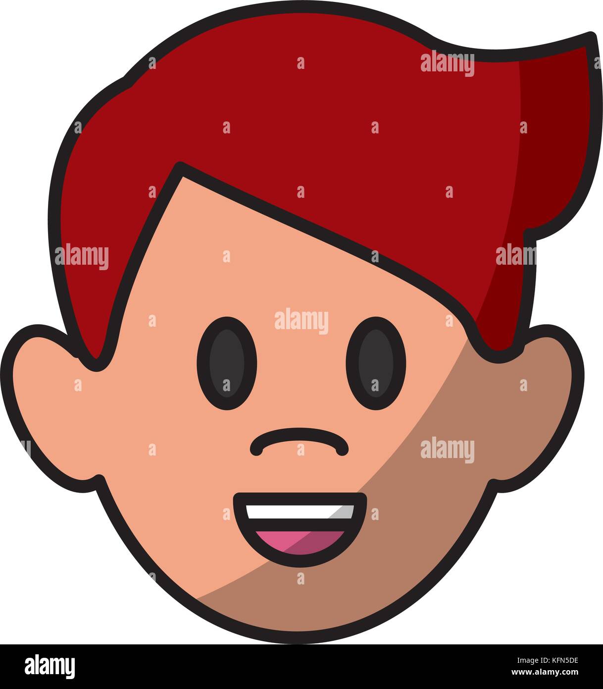 Man Smiling Cartoon Stock Vector Image Art Alamy