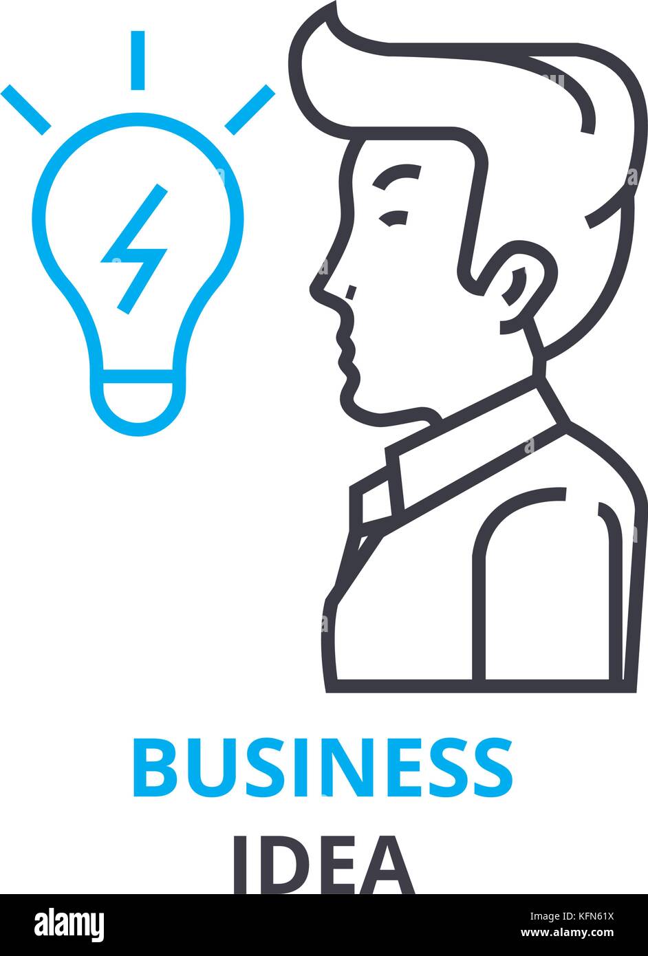 Business idea concept , outline icon, linear sign, thin line pictogram ...