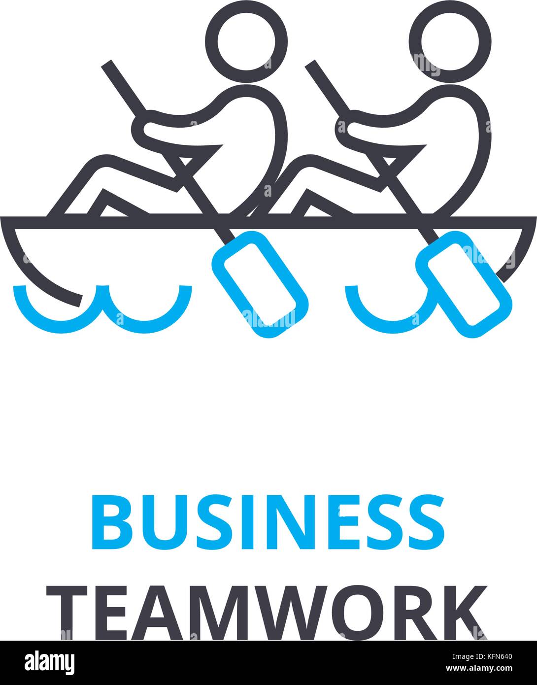 Business teamwork concept , outline icon, linear sign, thin line ...