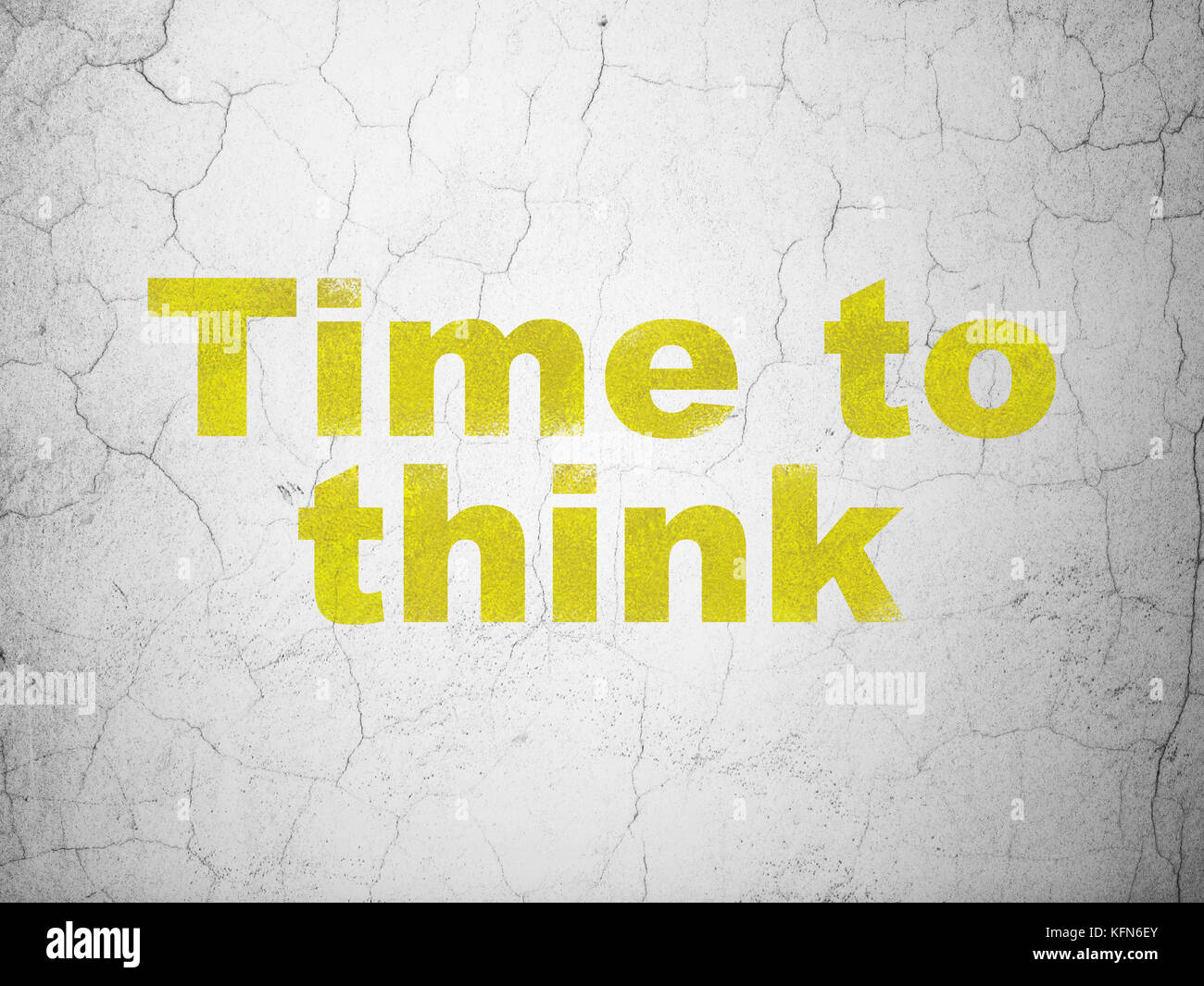 Think Ing Time Time concept: Time To Think on wall background Stock Photo - Alamy