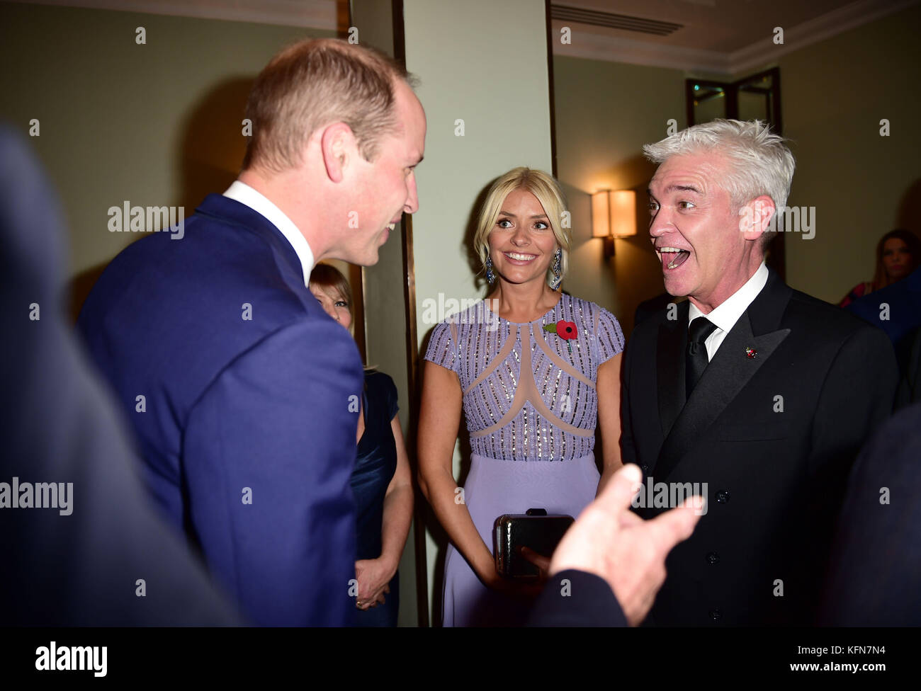 The Duke of Cambridge, Holly Willoughby, Philip Schofield attend The Pride  of Britain Awards 2017, at Grosvenor House, Park Lane, London Stock Photo -  Alamy