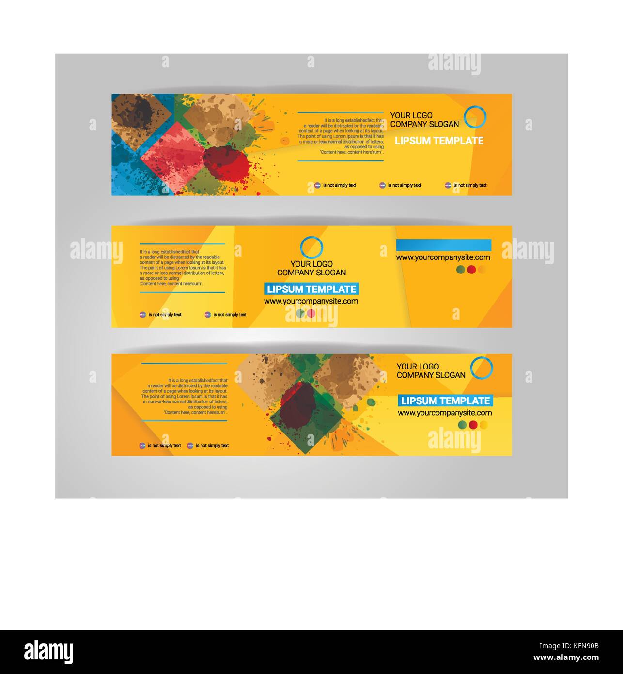 Vector banner set. Color concept geometric design Stock Vector Image ...