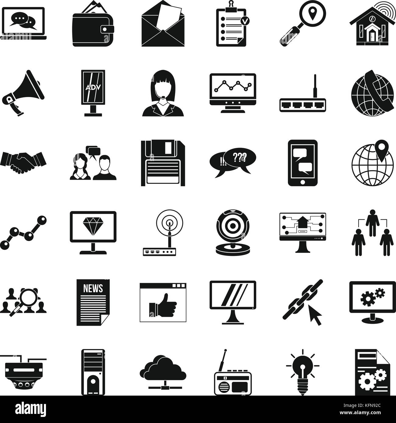 Operator icons set, simple style Stock Vector Image & Art - Alamy