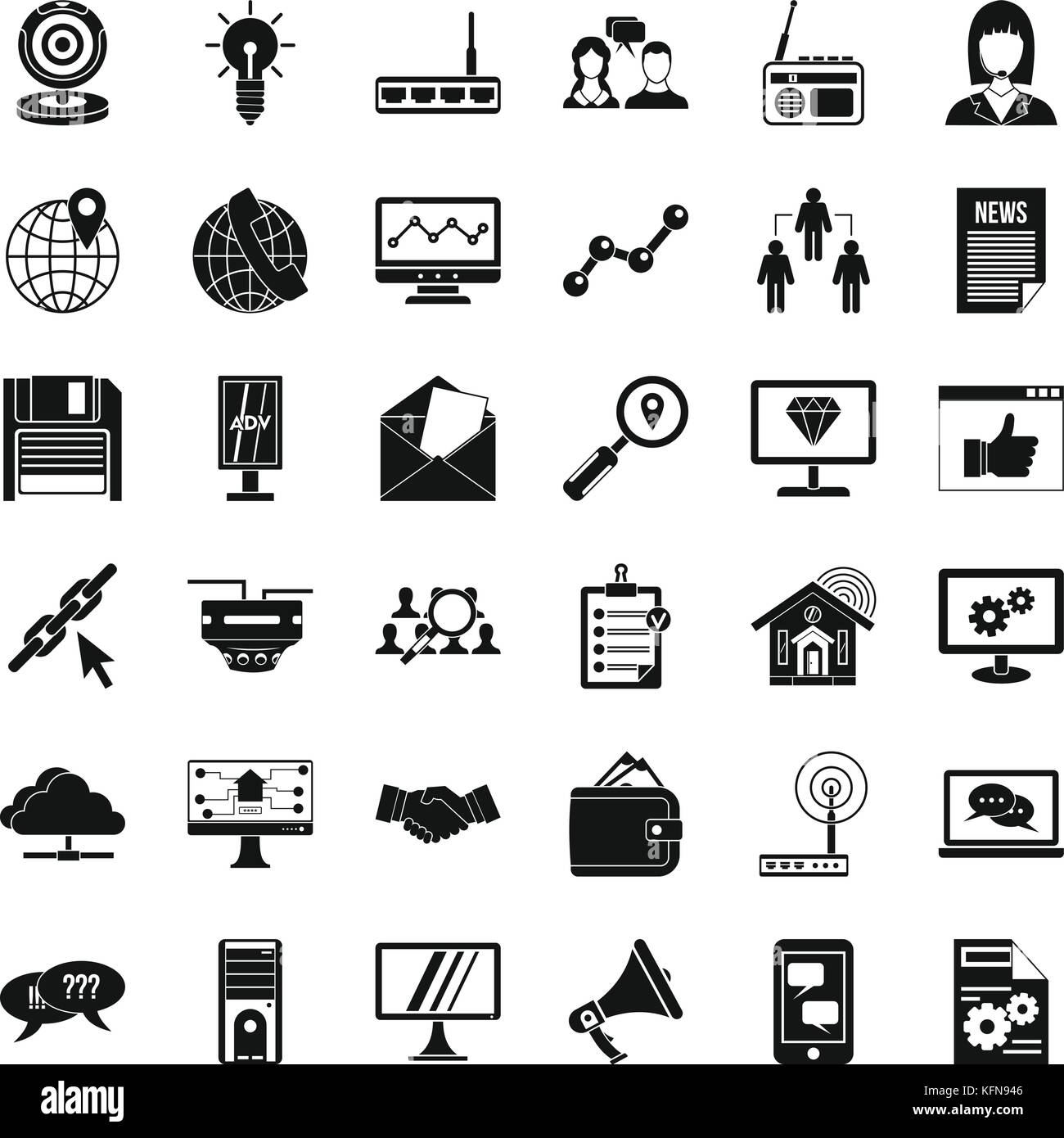 All day help icons set, simple style Stock Vector Image & Art - Alamy