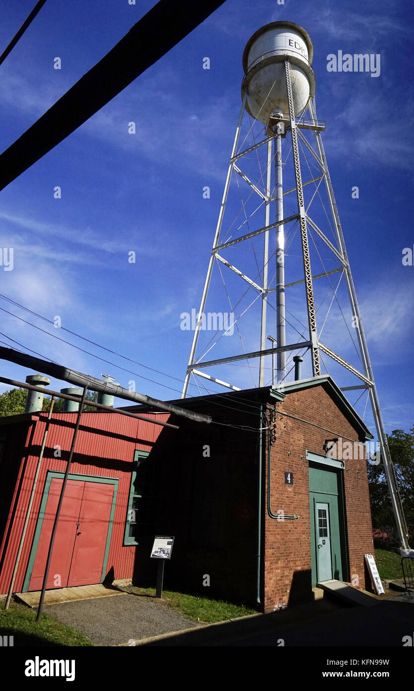 Buildings of Thomas Edison's laboratory compound with water tower in