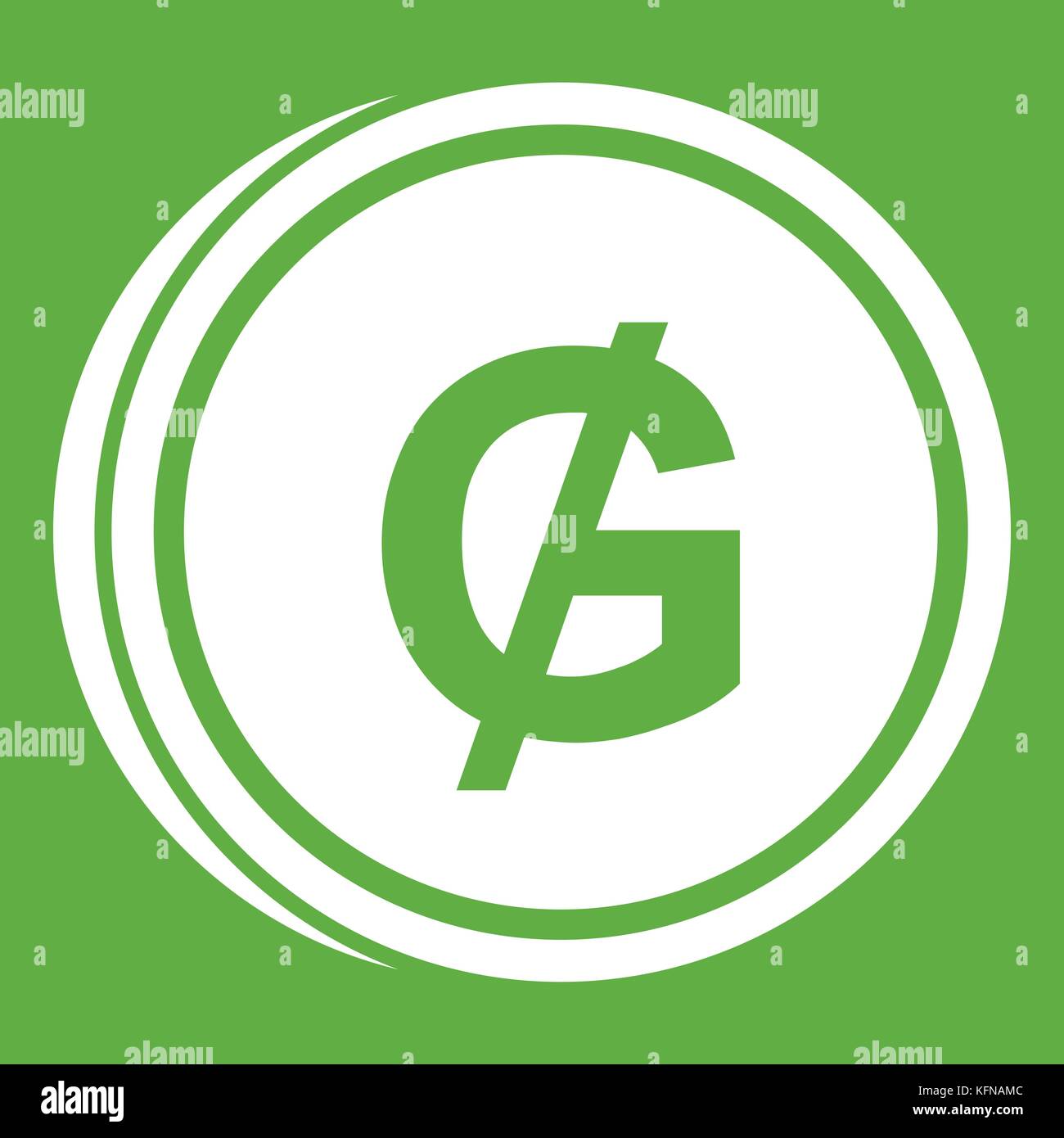 Coin guarani icon green Stock Vector Image & Art - Alamy