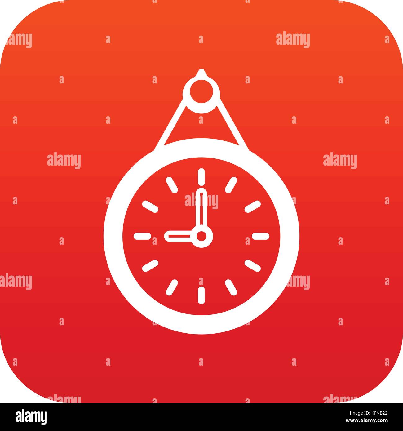 Clock icon digital red Stock Vector Image & Art - Alamy