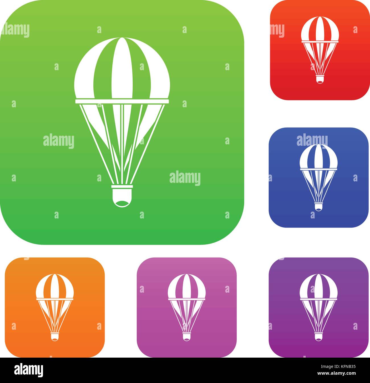 Hot air striped balloon set color collection Stock Vector Image & Art ...