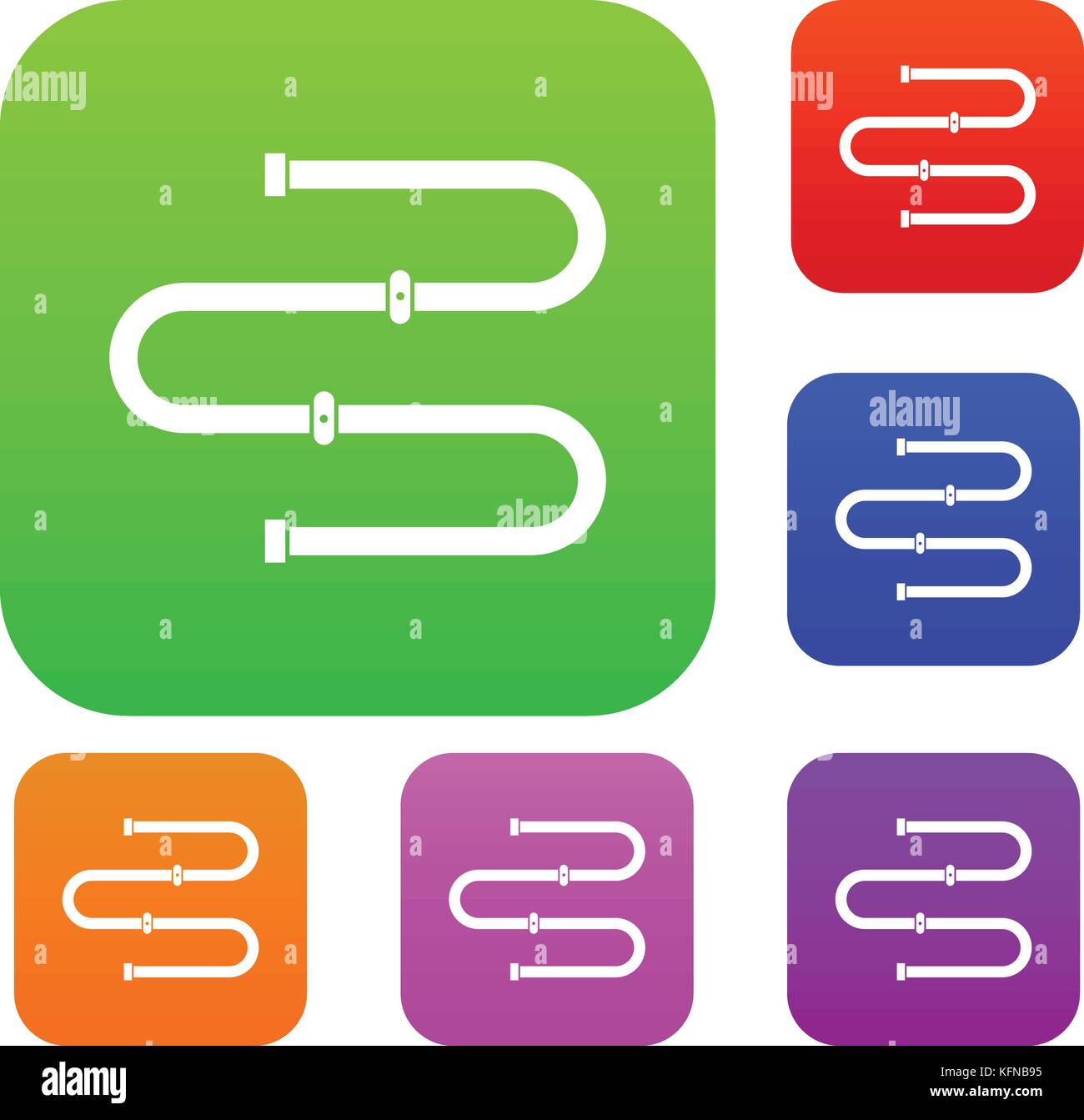 Heated towel rail set color collection Stock Vector Image & Art - Alamy