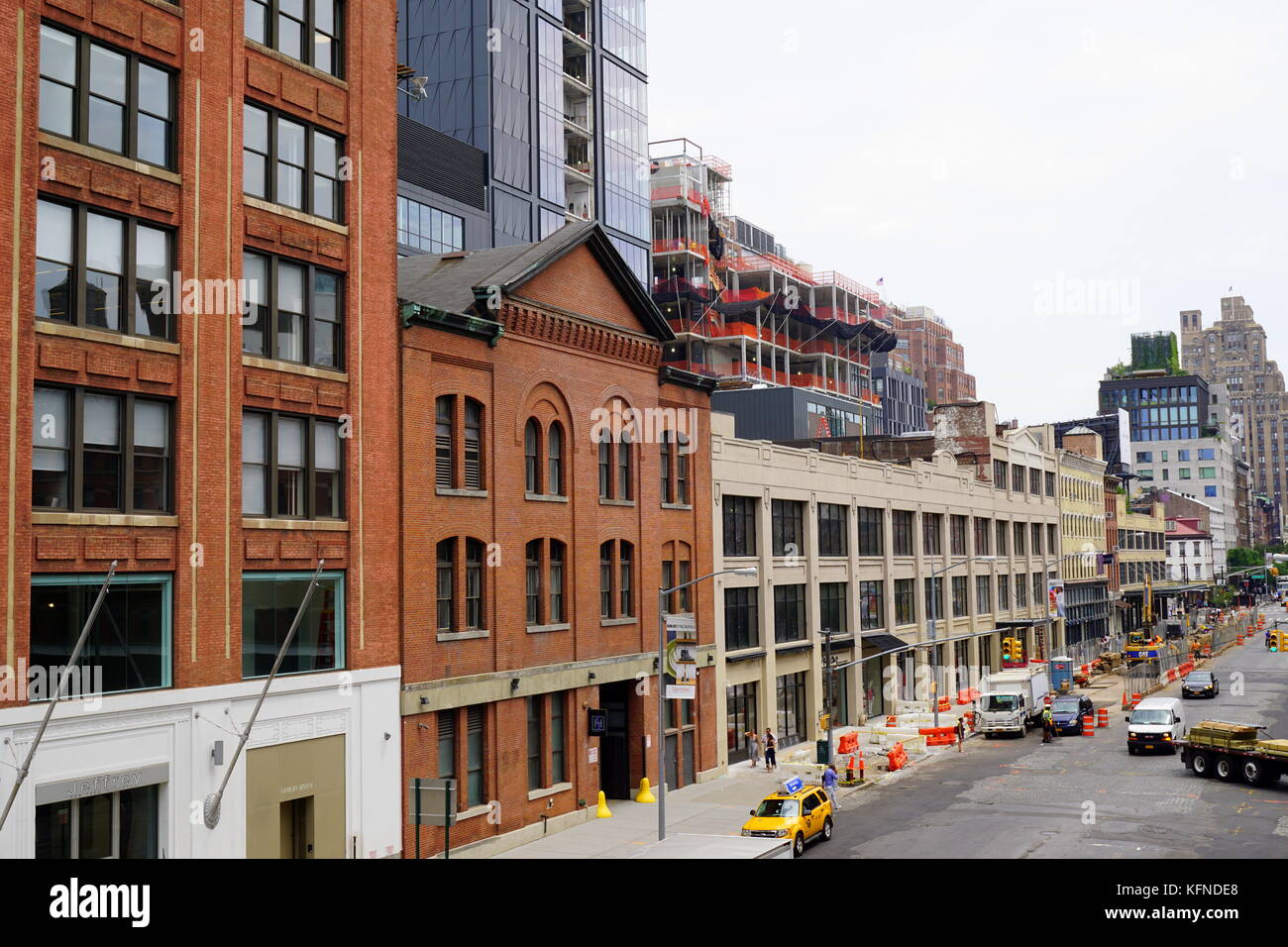 View of the New York City street (meat packing district) from the