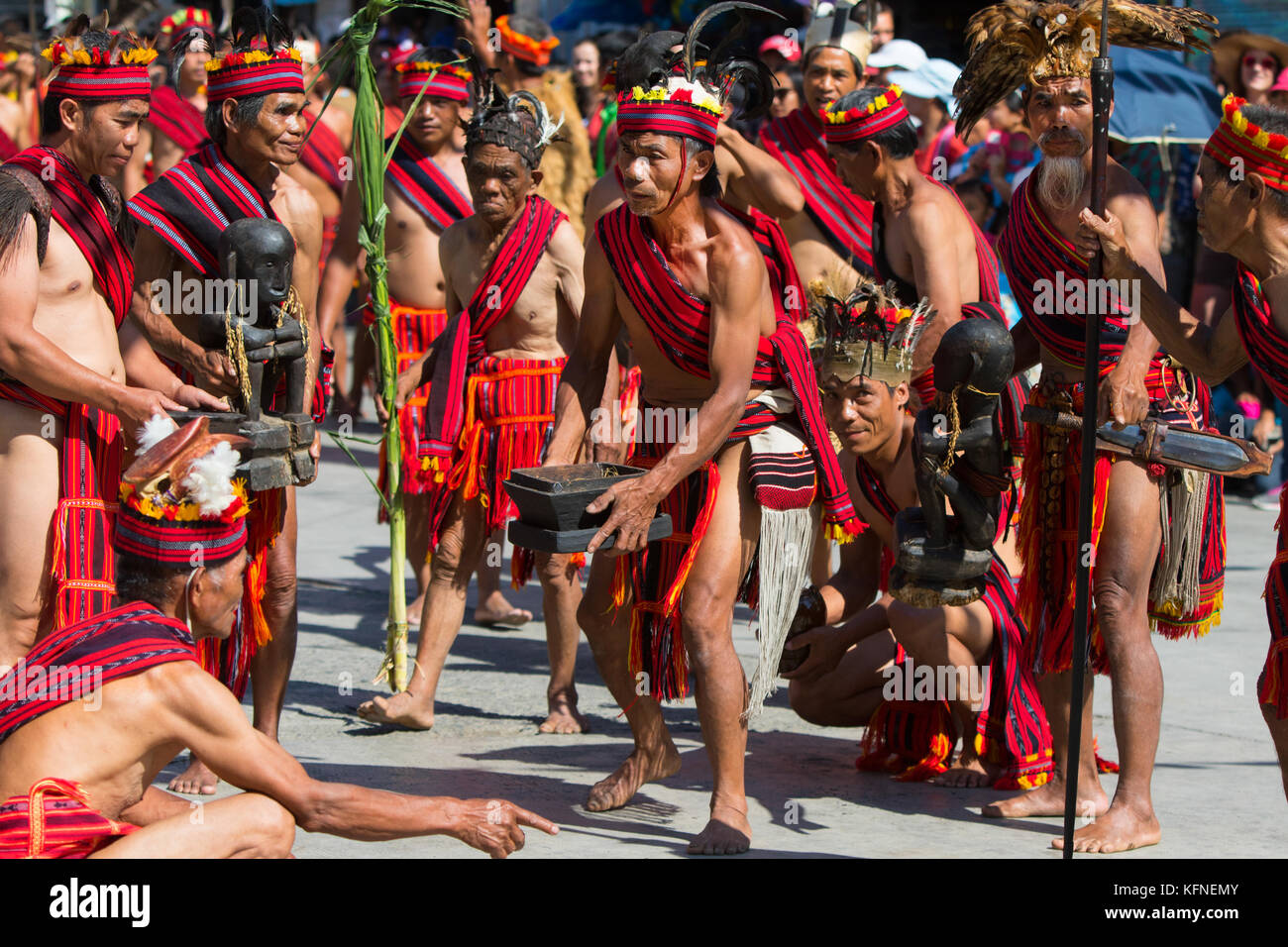 Imbayah is a cultural Festival which celebrates the age old traditions of the Ifugao Indigenous tribes of Banaue,Philippines. Stock Photo