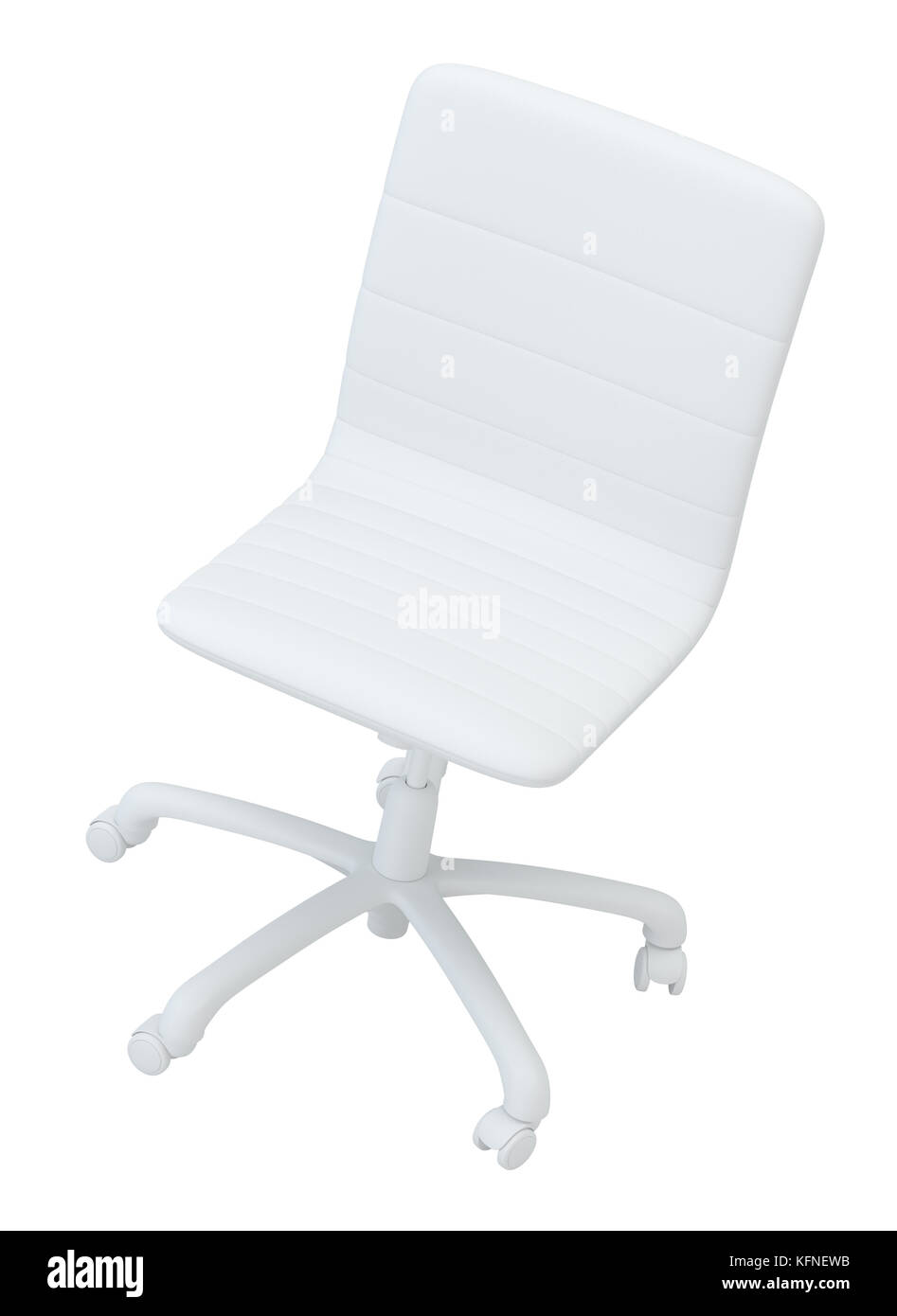 Isolated white office chair in studio. 3d rendering Stock Photo Alamy