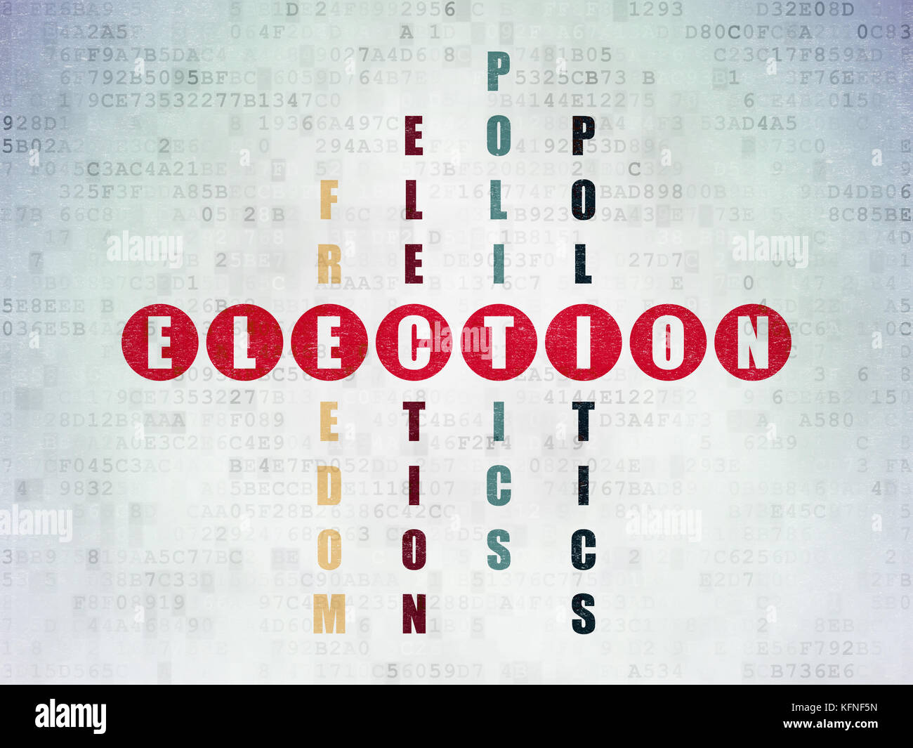 Politics concept Election in Crossword Puzzle Stock Photo Alamy