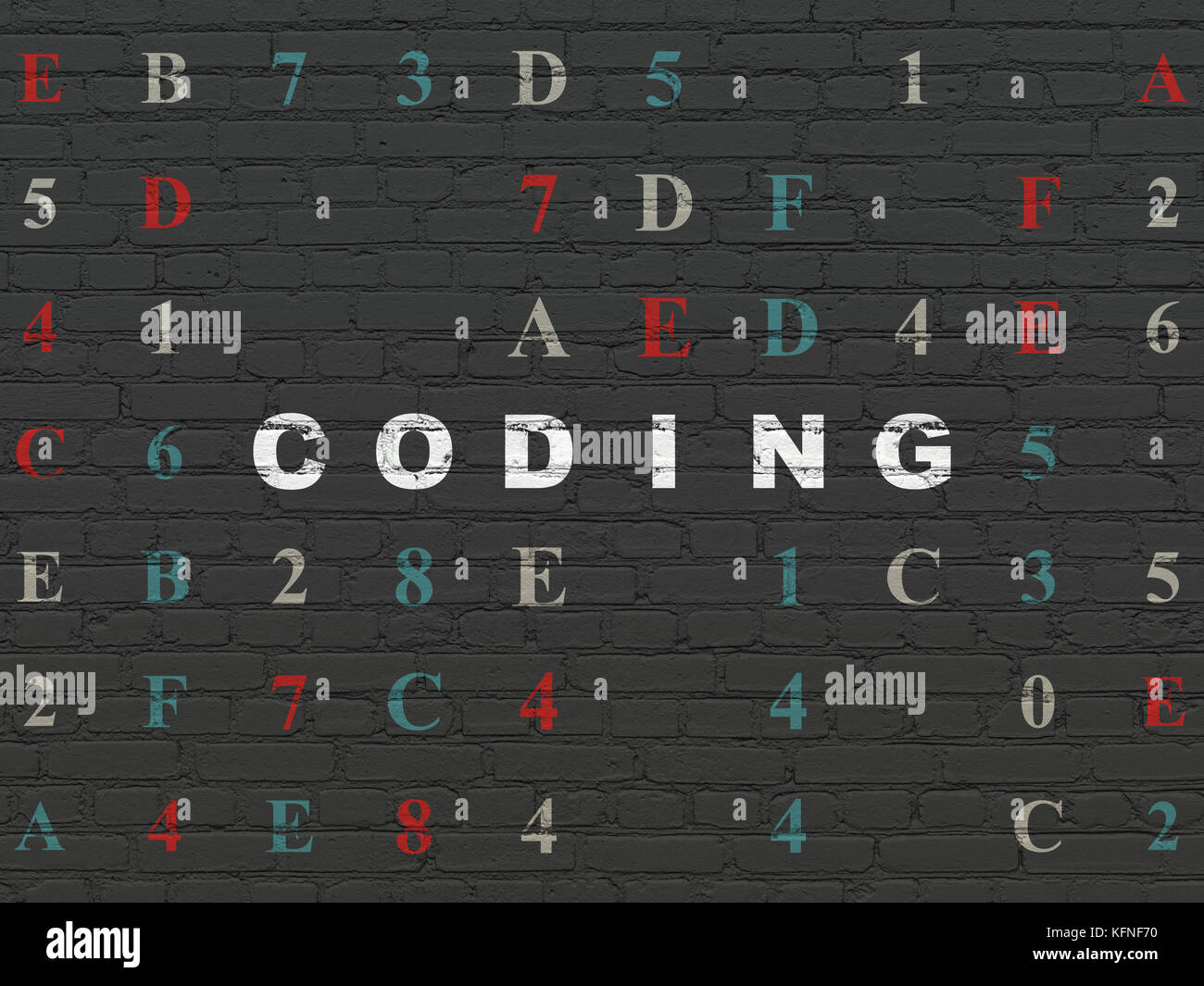 Programming concept: Coding on wall background Stock Photo - Alamy
