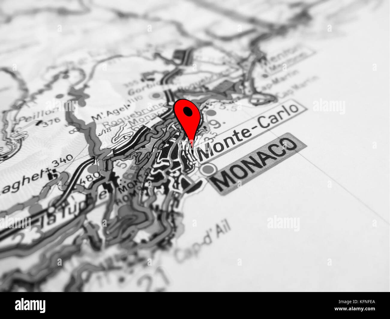 Map of monte carlo hi-res stock photography and images - Alamy