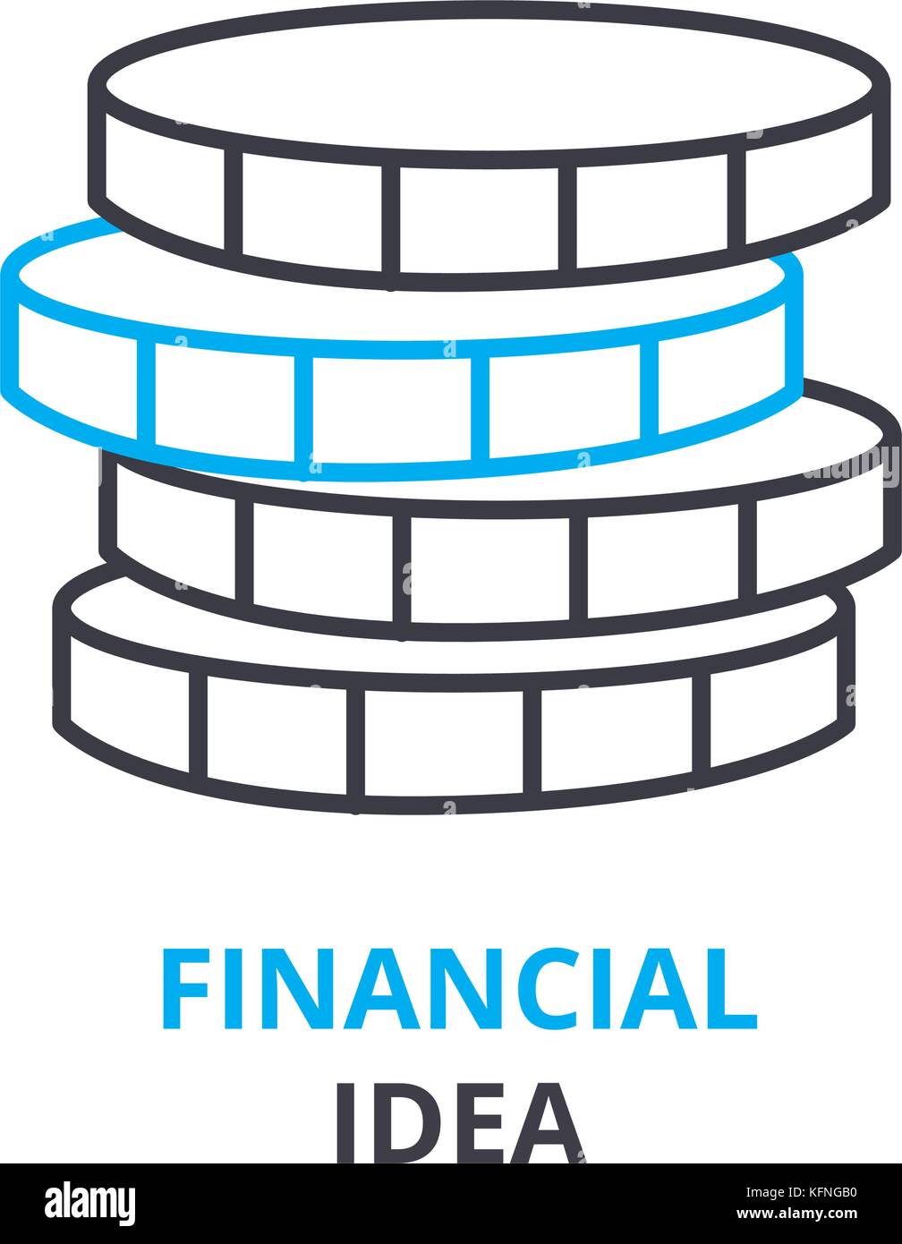 financial idea concept , outline icon, linear sign, thin line pictogram ...