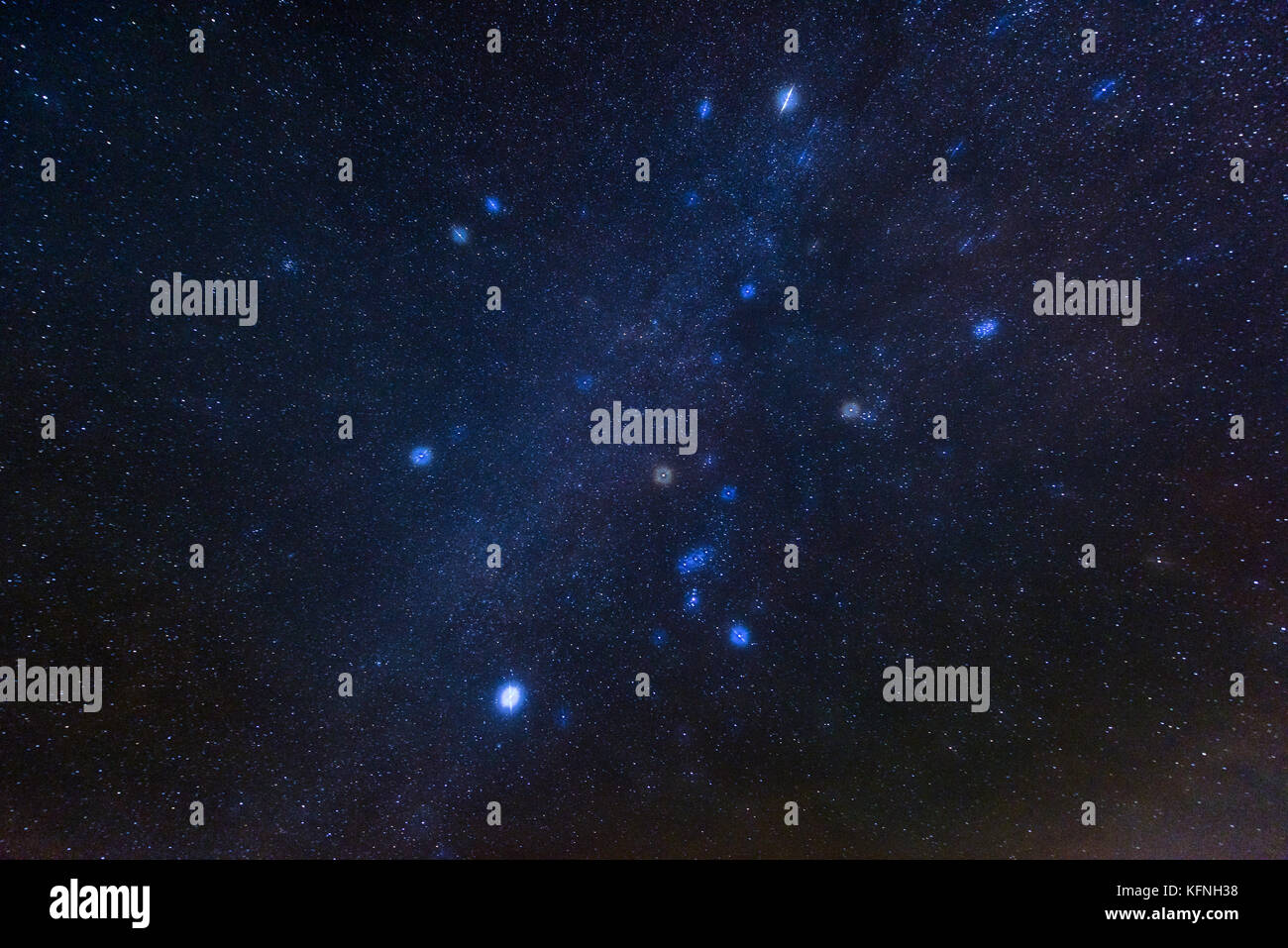 The Milky Way in nigth sky Stock Photo