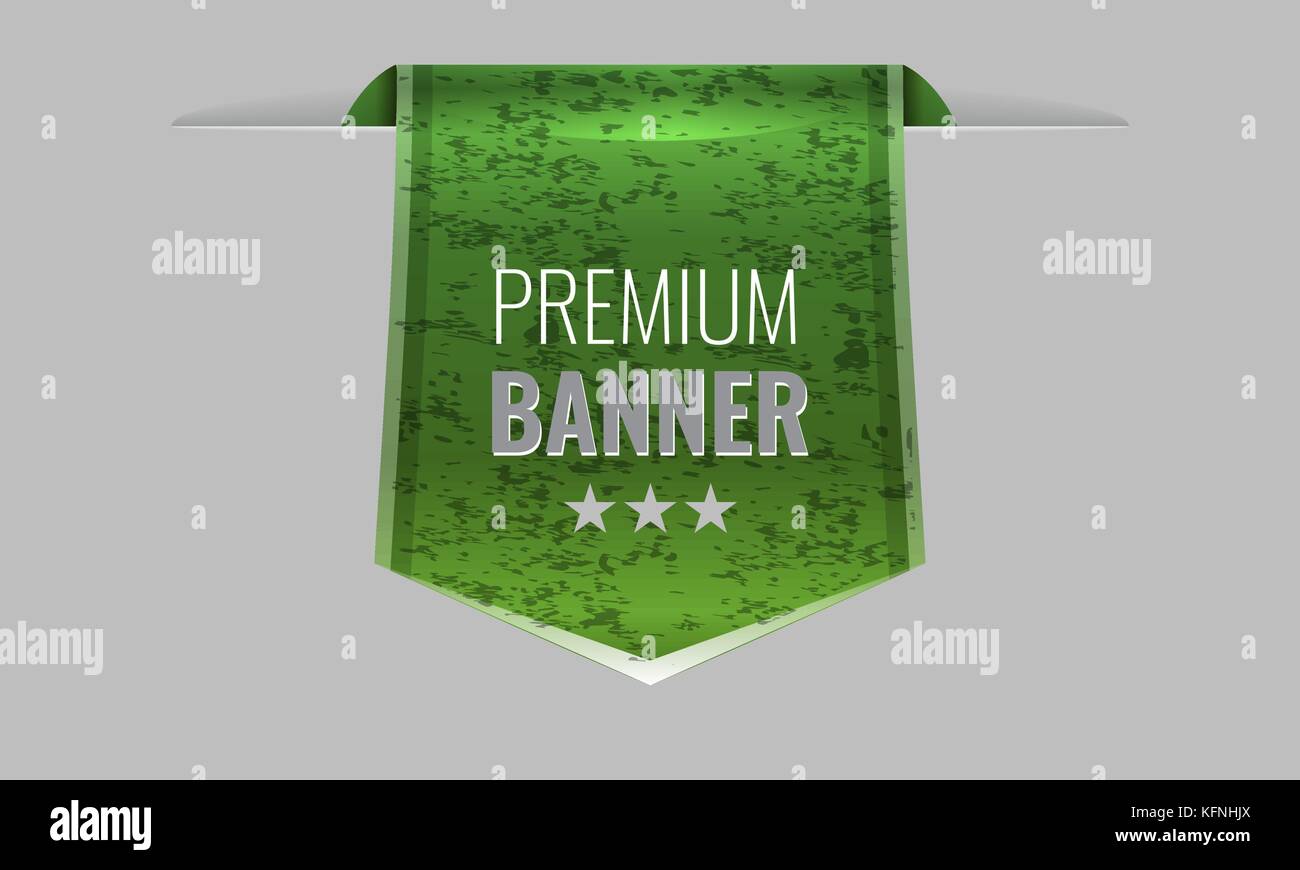 Sleek green web ribbon or bookmark. Vector Illustration Stock Vector ...