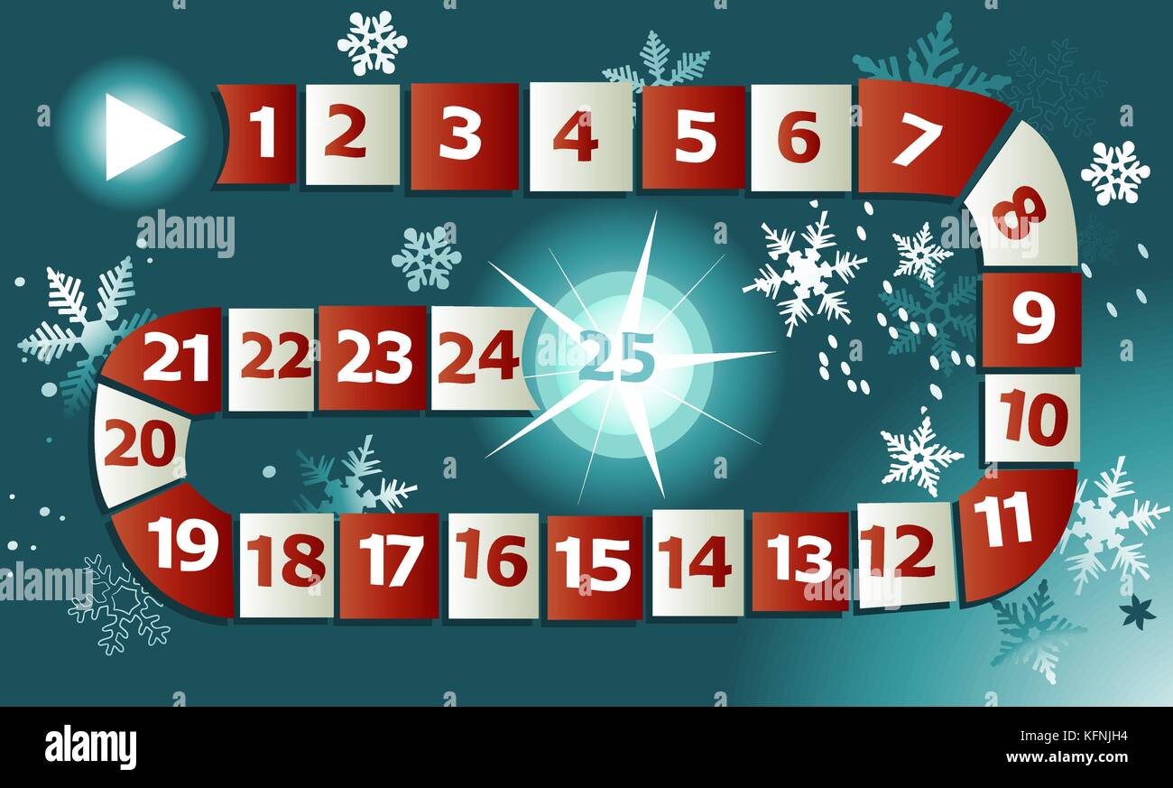Christmas game with Advent calendar Stock Vector Image & Art Alamy