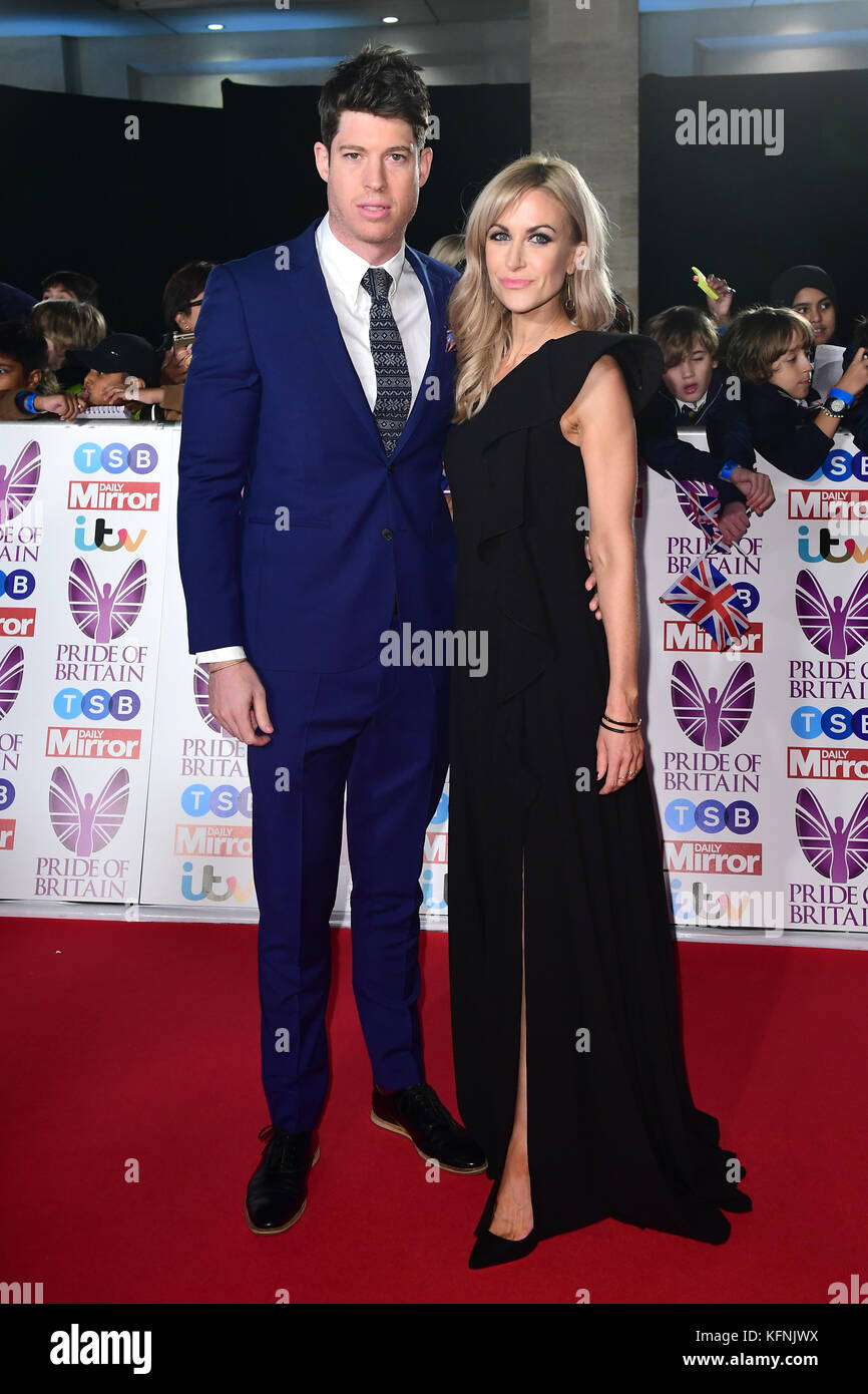 Katherine Kelly and Ryan Clark attending The Pride of Britain Awards 2017, at Grosvenor House, Park Street, London. Picture Date: Monday 30 October. Photo credit should read: Ian West/PA Wire Stock Photo