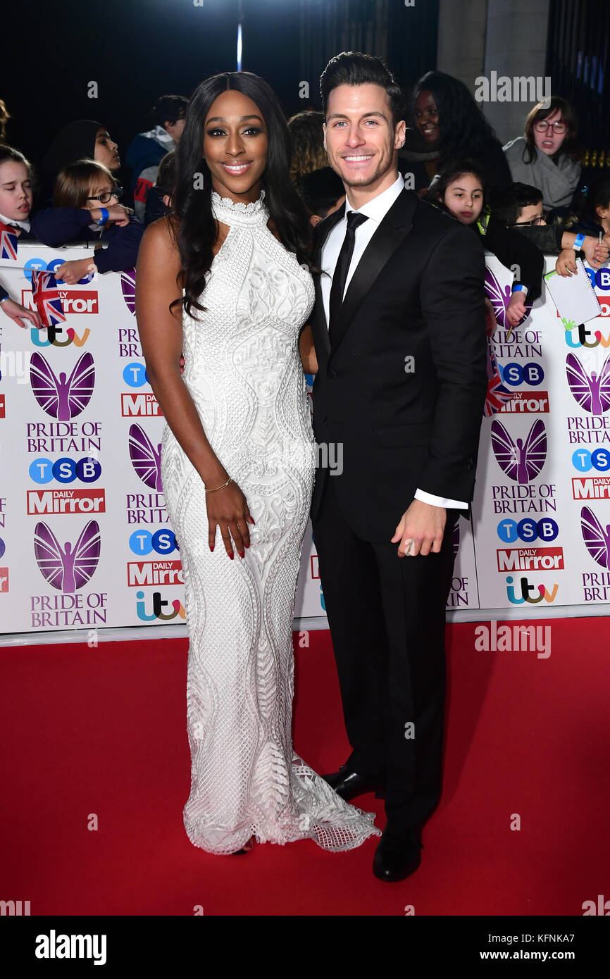 Alexandra Burke and Josh Ginnelly attending The Pride of Britain Awards