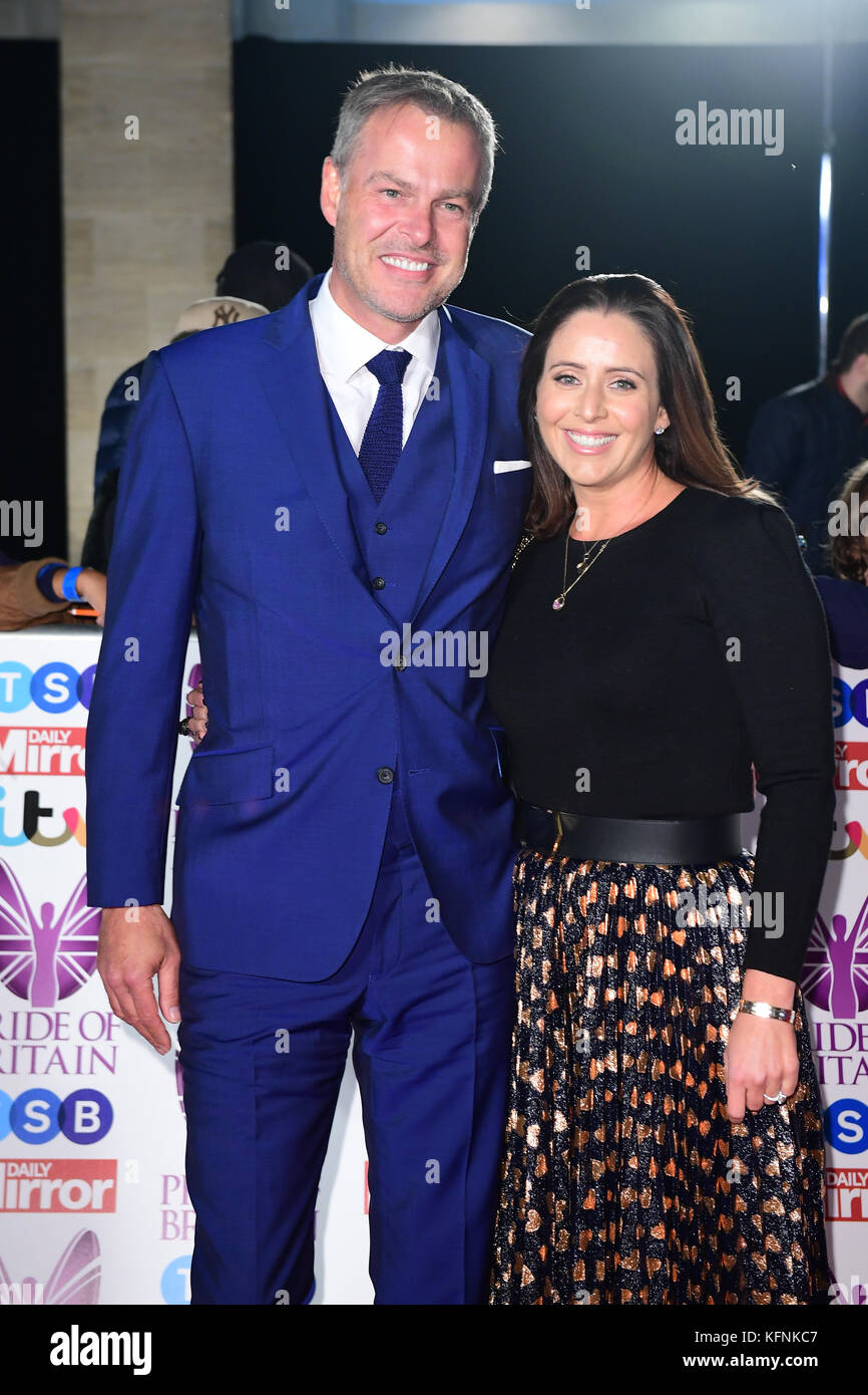 Peter Jones and partner Tara Capp attending The Pride of Britain Awards 2017, at Grosvenor House, Park Street, London. Picture Date: Monday 30 October. Photo credit should read: Ian West/PA Wire Stock Photo