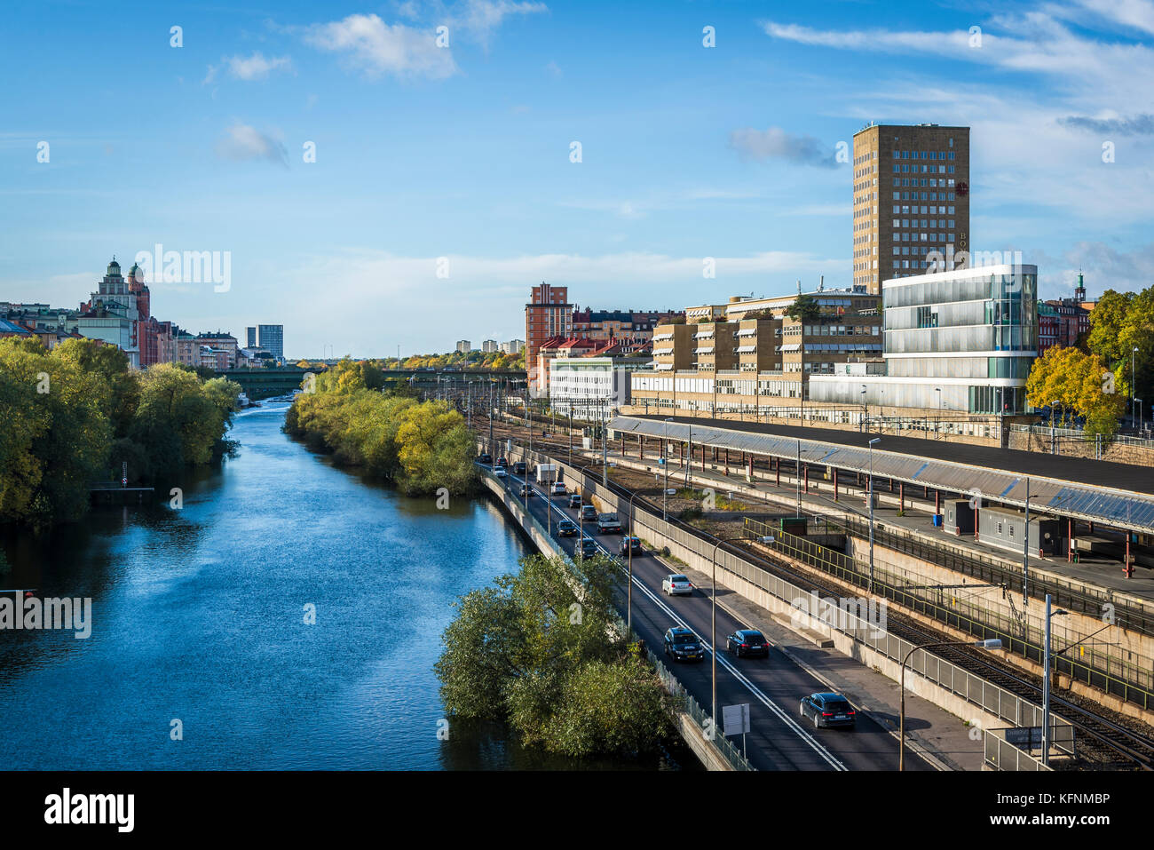 Ring Road along Klara canal, Norrmalm, Stockholm, Sweden Stock Photo ...