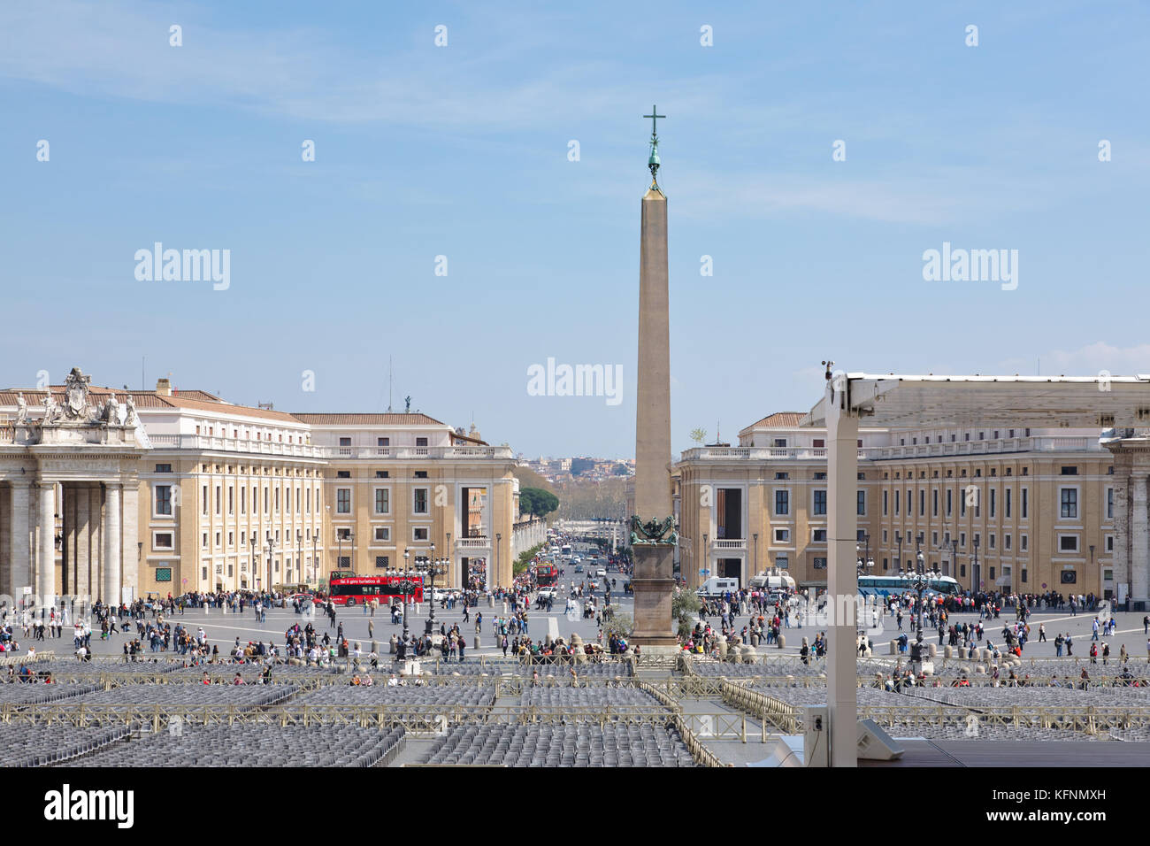 View of St Peter's Square, Rome, Italy Stock Photo