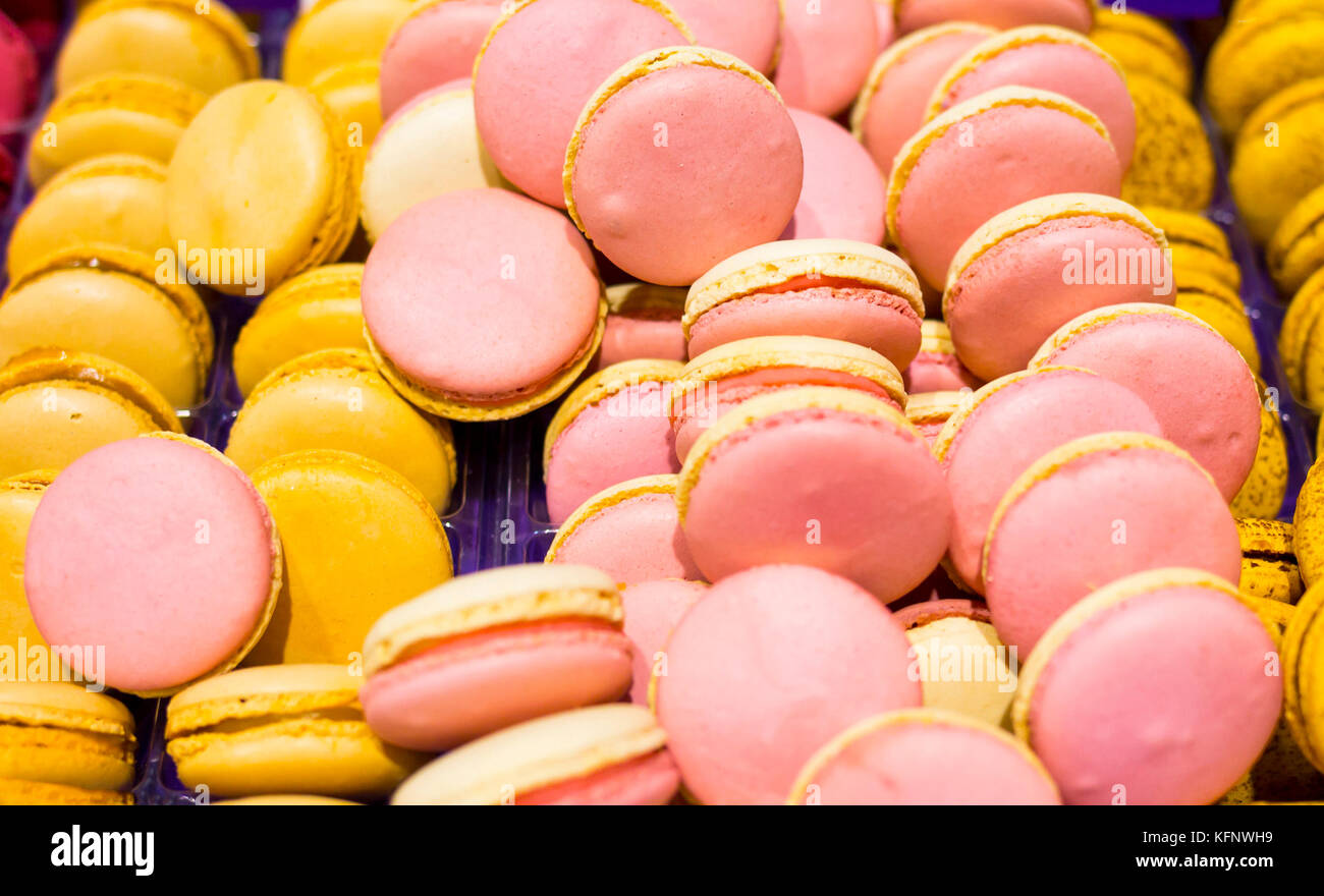 Circular cake macaron or macaroon is a sweet meringuebased confection