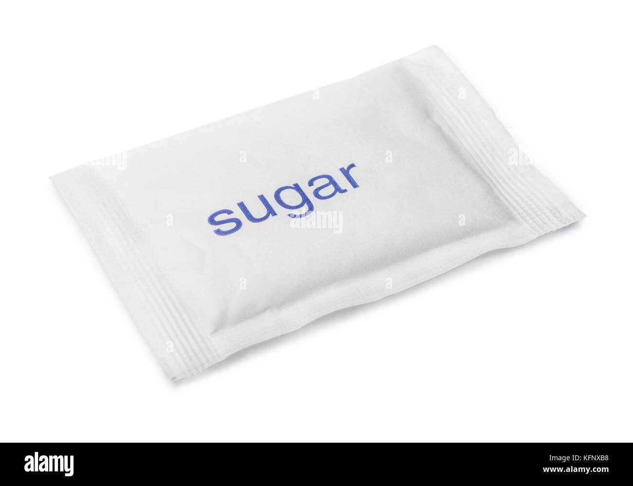 Sugar paper sachet isolated on white Stock Photo