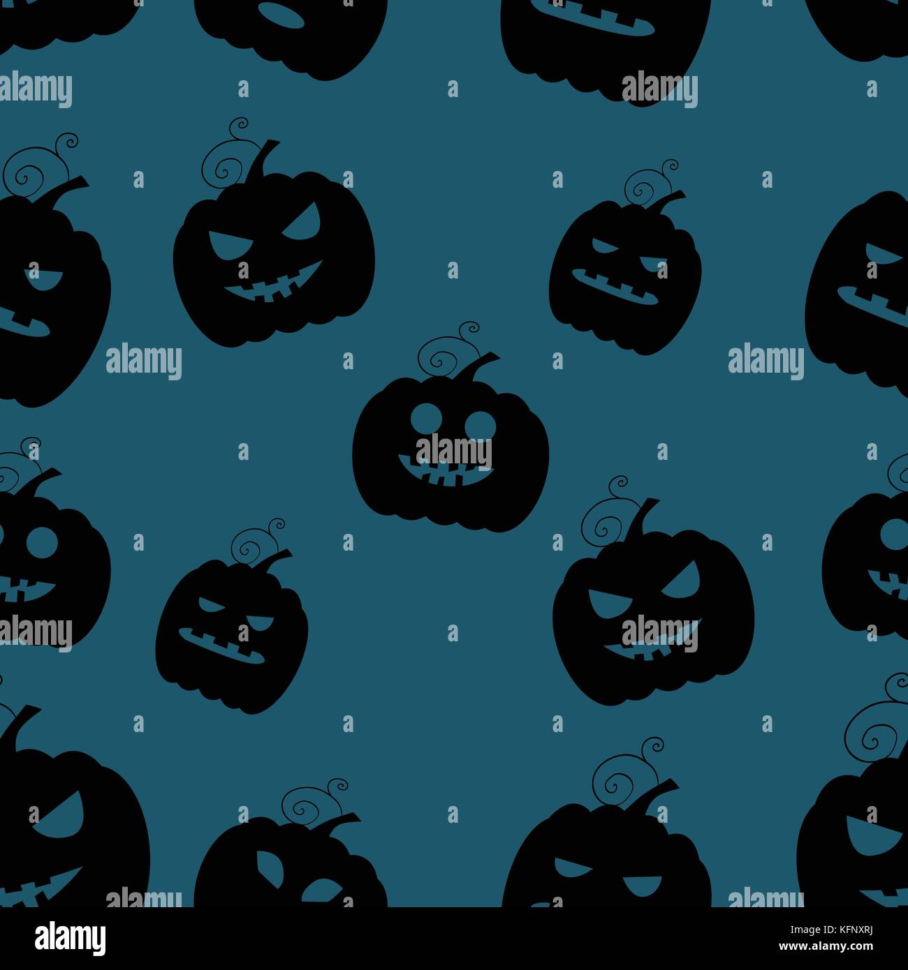 Seamless Halloween Pattern with Pumpkins on color background Stock ...
